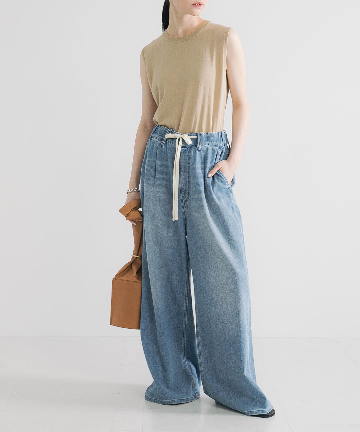 URBAN RESEARCH「UVカット加工ノースリーブニット」|タンクトップ|