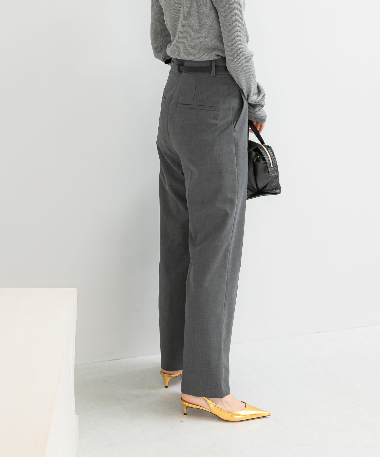 URBAN RESEARCH ROSSO「ウール混防シワハイウエストワイドスラックス」|その他|