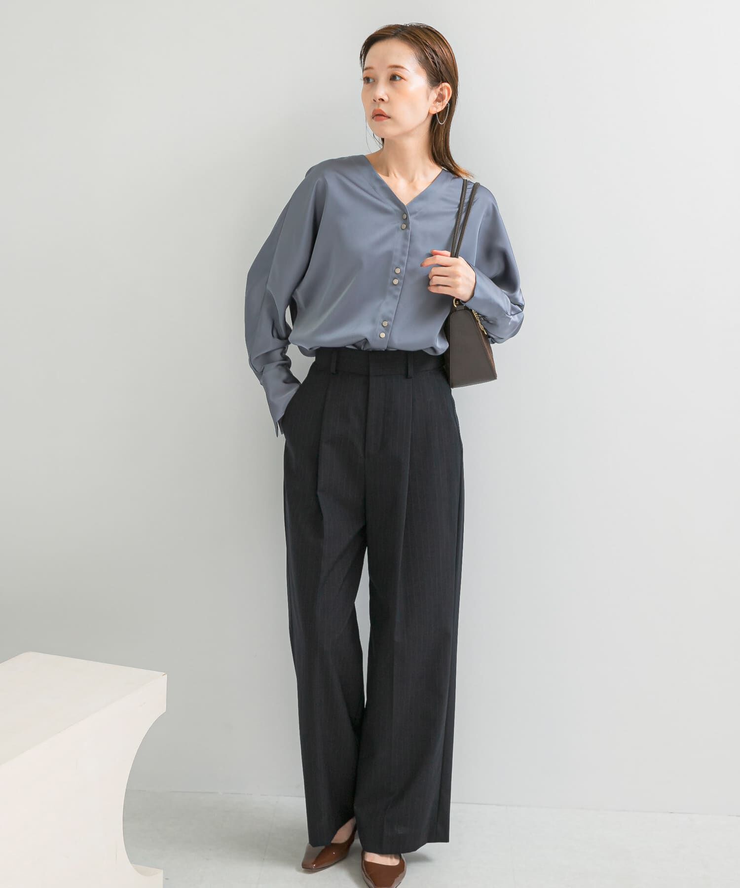 URBAN RESEARCH ROSSO「ウール混防シワハイウエストワイドスラックス」|その他|