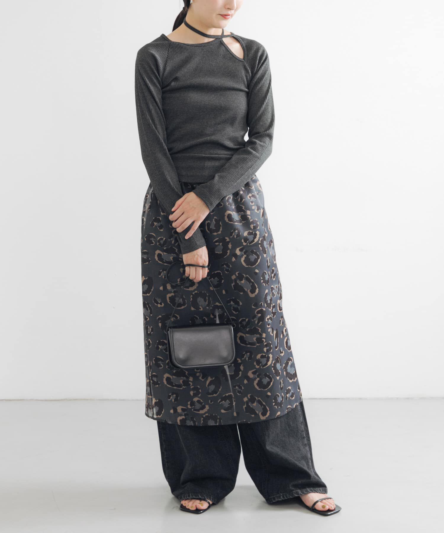 URBAN RESEARCH「レオパードプリントレイヤードスカート」|スカート|