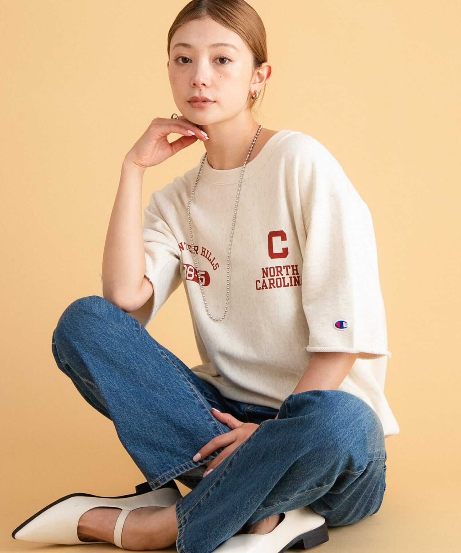 Sonny Label 「『別注』Champion&times;Sonny Label　リバースウィーブロゴスウェットTシャツ」|スウェット・ジャージ|