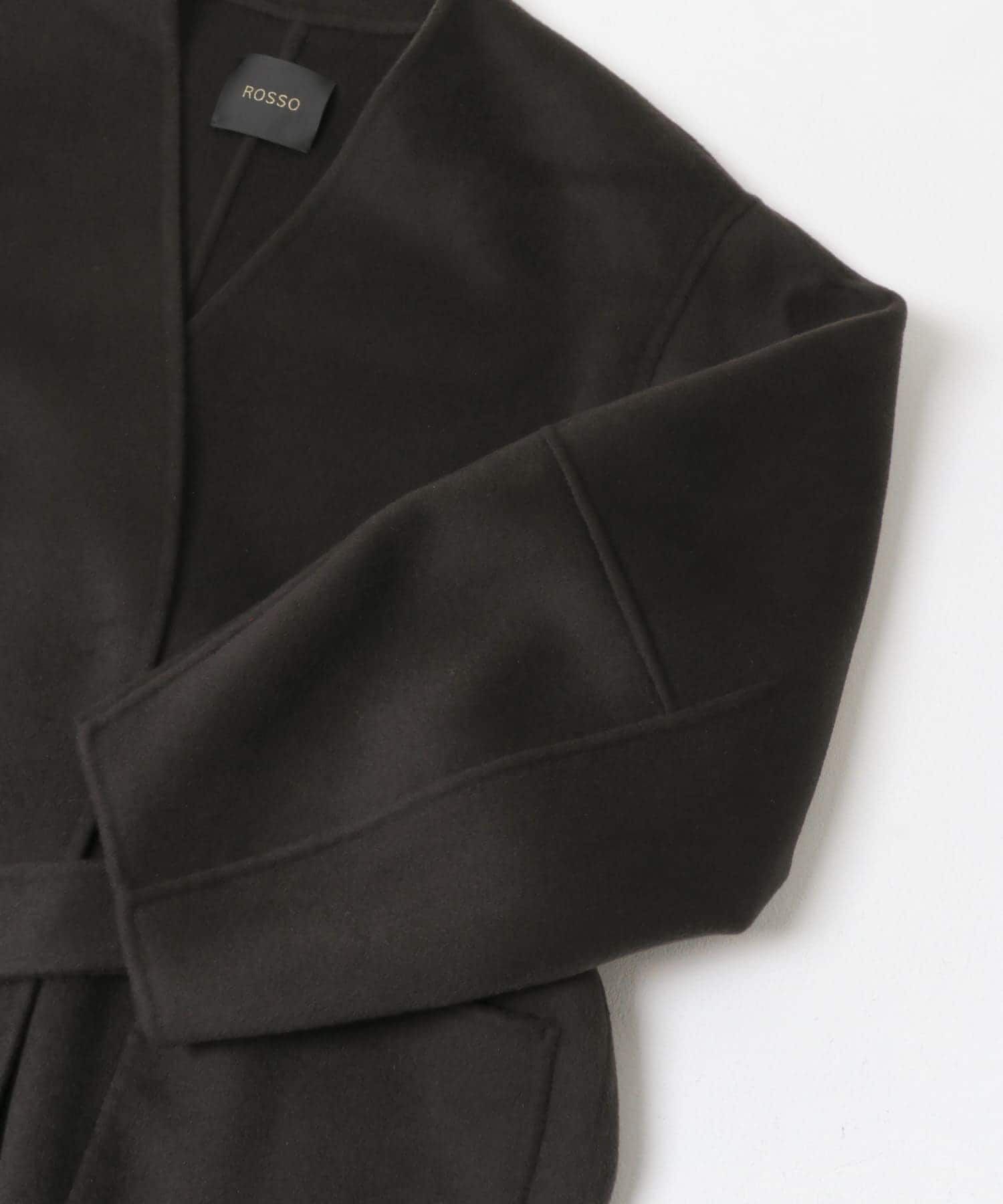 URBAN RESEARCH ROSSO「カラーレスリバーロングコート」|ノーカラーコート|