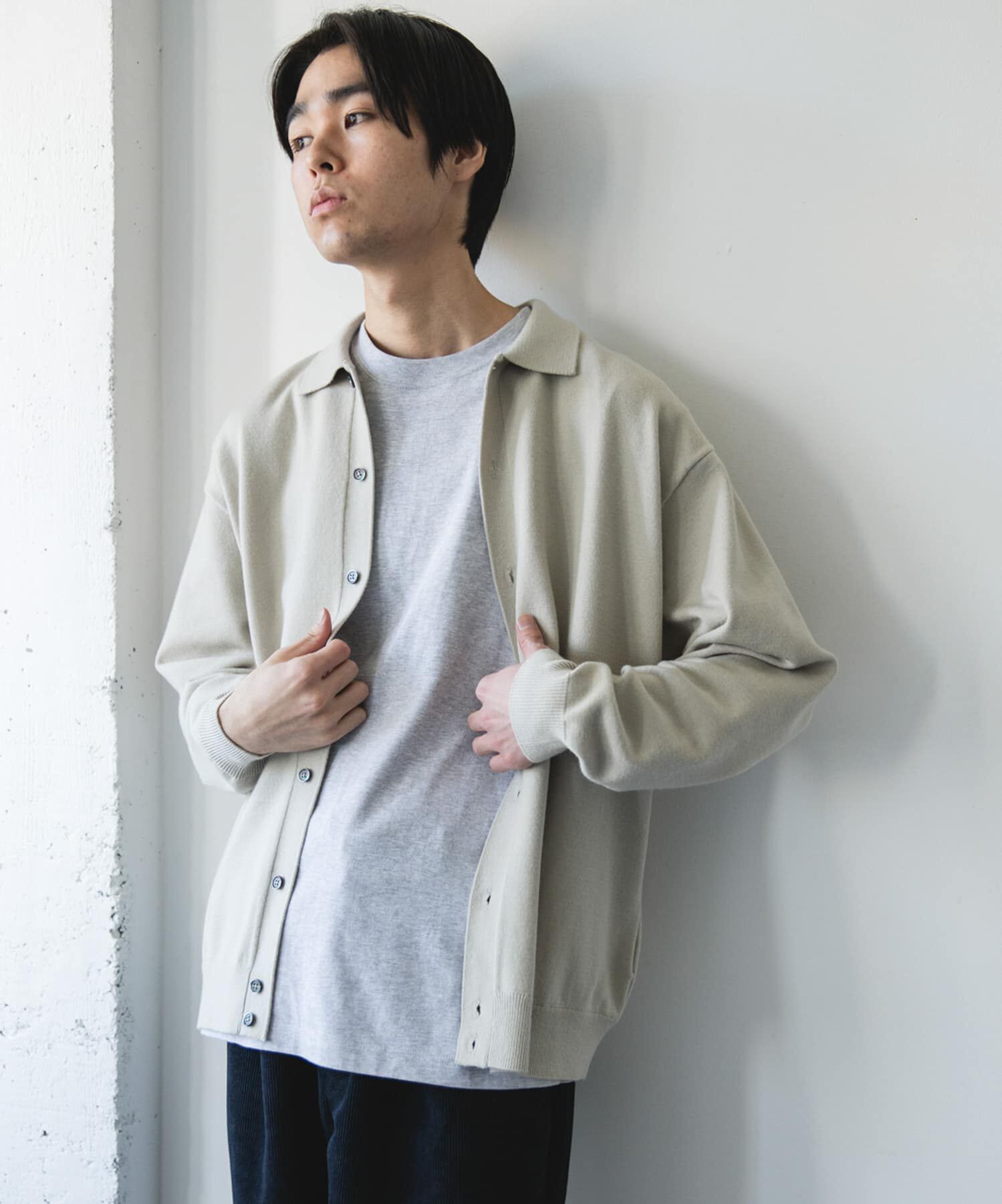 URBAN RESEARCH DOORS「『XLｻｲｽﾞ/WEB限定/仁村紗和さん着用』『UR TECH 200日ﾆｯﾄ』ｼｬﾂ ｶｰ」|カーディガン|