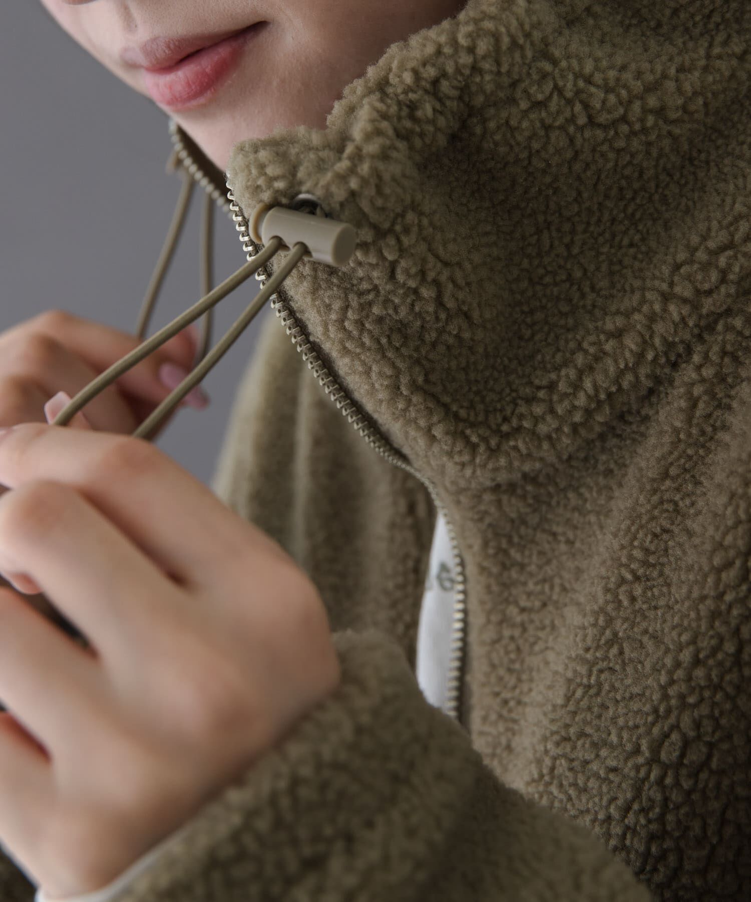 URBAN RESEARCH DOORS「FORK&SPOON　スタンドカラーボアブルゾン」|ブルゾン・スタジャン|