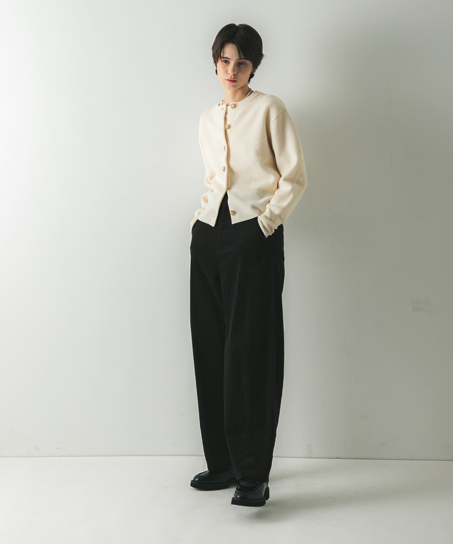 URBAN RESEARCH「ウールカシミヤショルダーパッドカーディガン」|カーディガン|