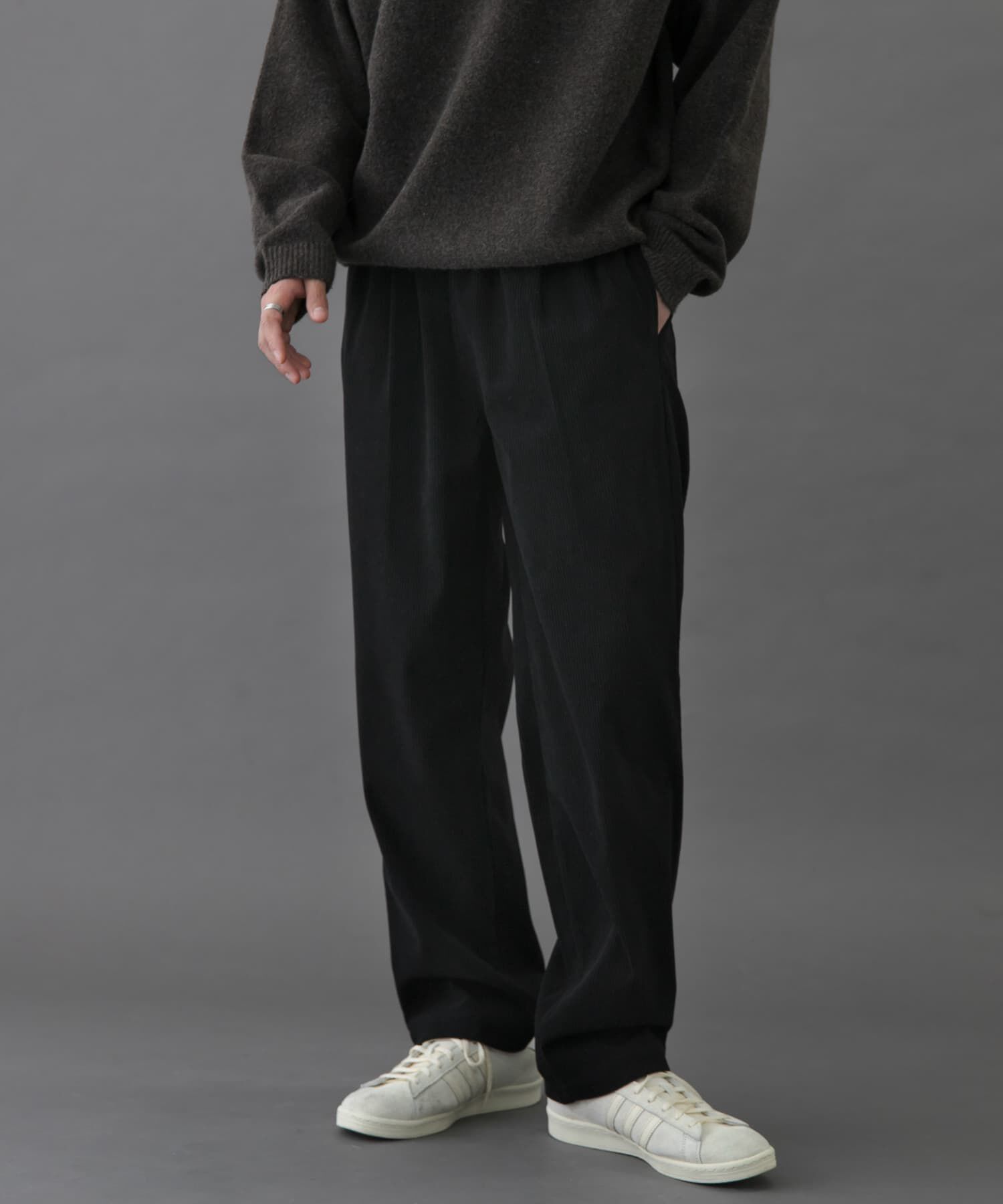 URBAN RESEARCH DOORS「FORK&SPOON　TECコーデュロイパンツ」|その他|ブラック