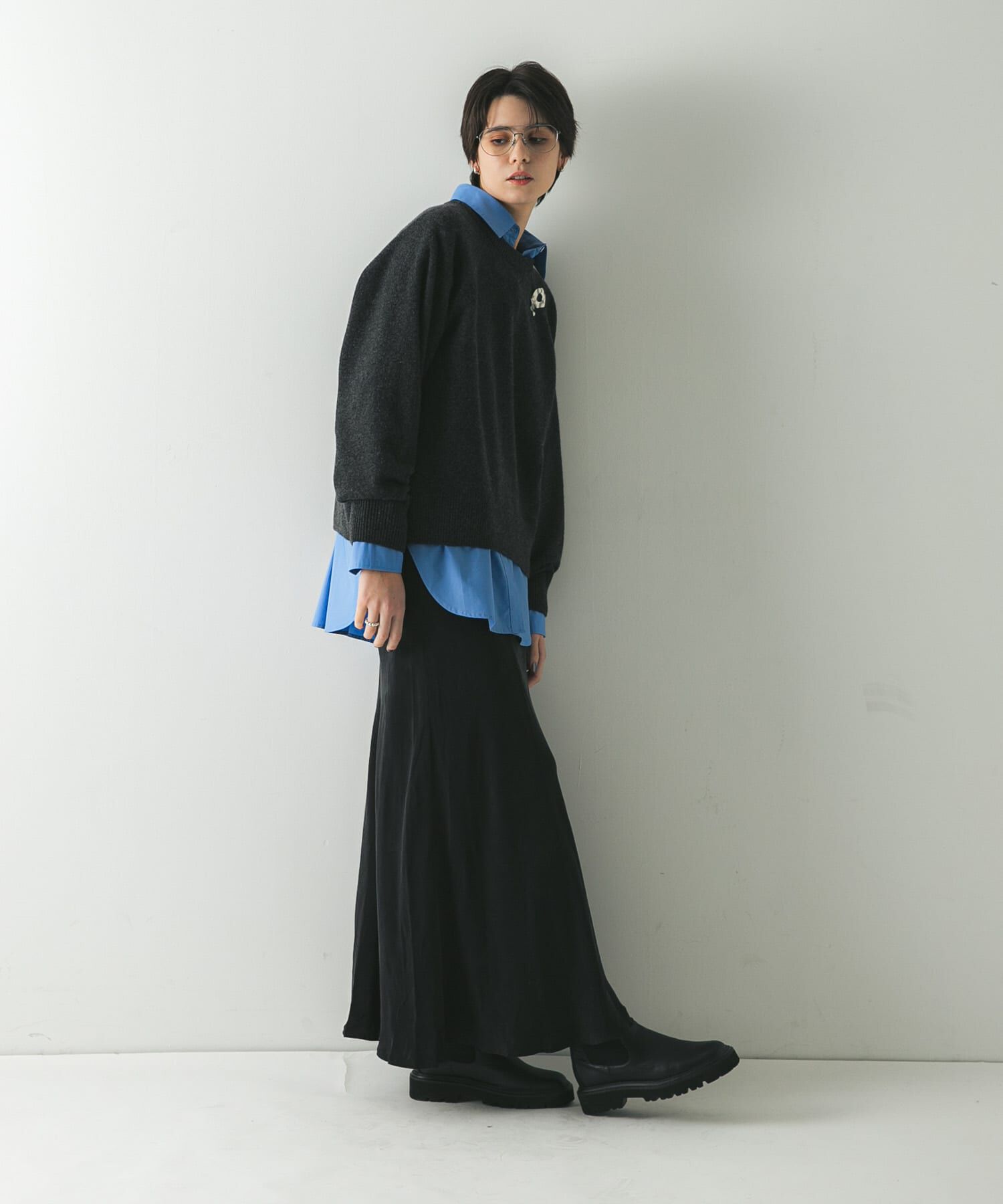 URBAN RESEARCH「カシミヤ強縮クルーネックニット」|ニット・セーター|