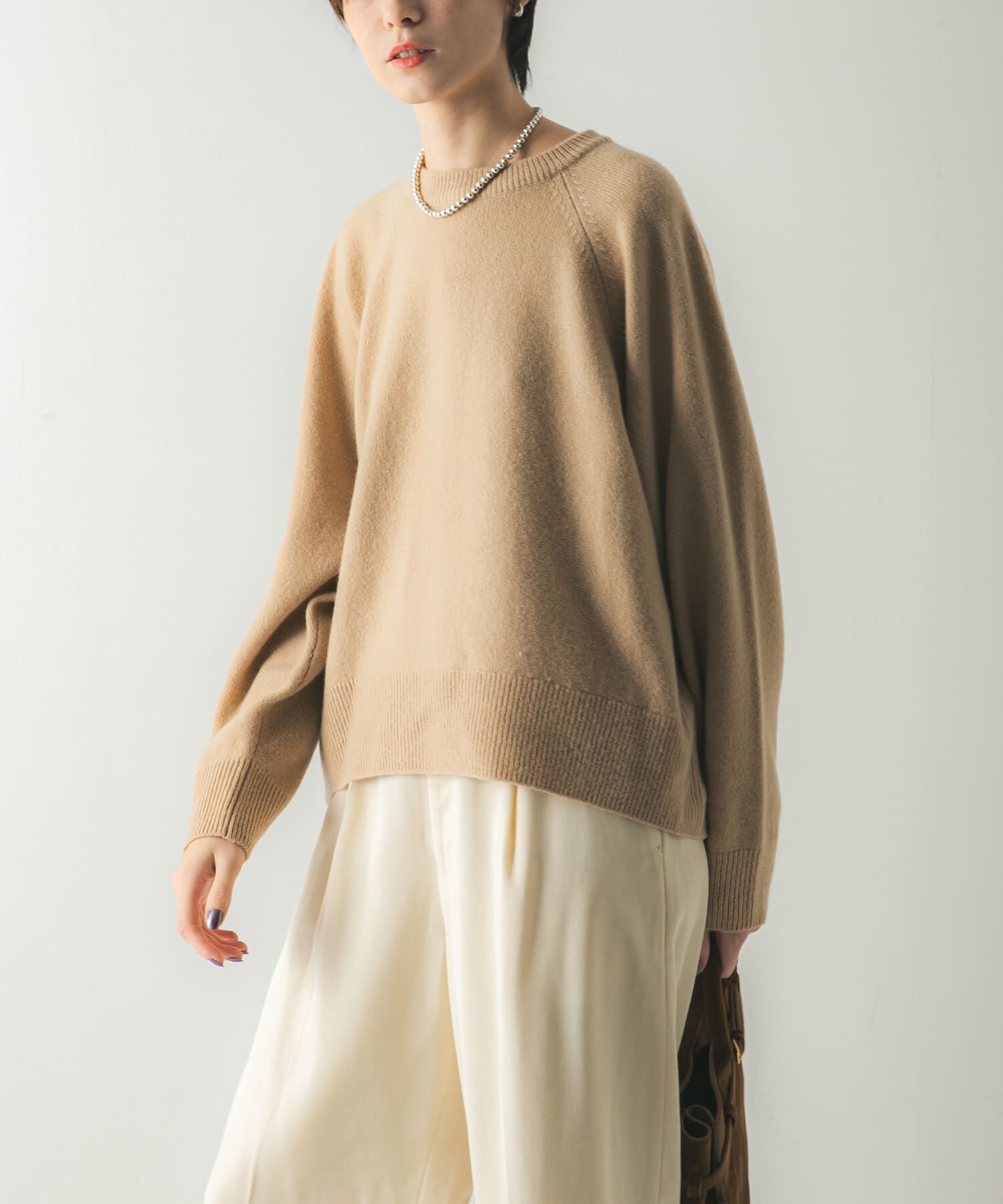 URBAN RESEARCH「カシミヤ強縮クルーネックニット」|ニット・セーター|