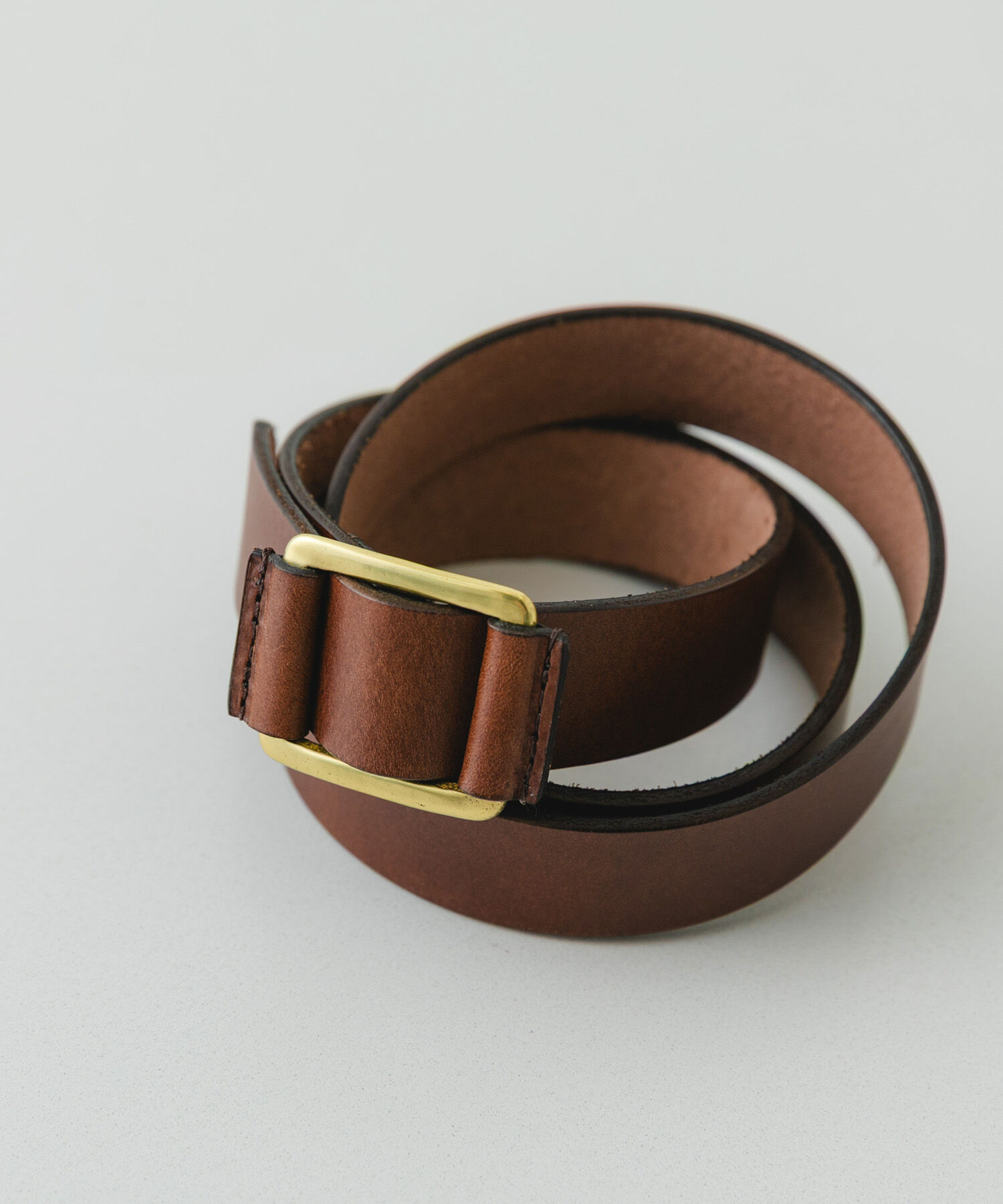 RODE SKO「atelier brugge　SLIDE LETHER BELT」|ベルト|ダークブラウン