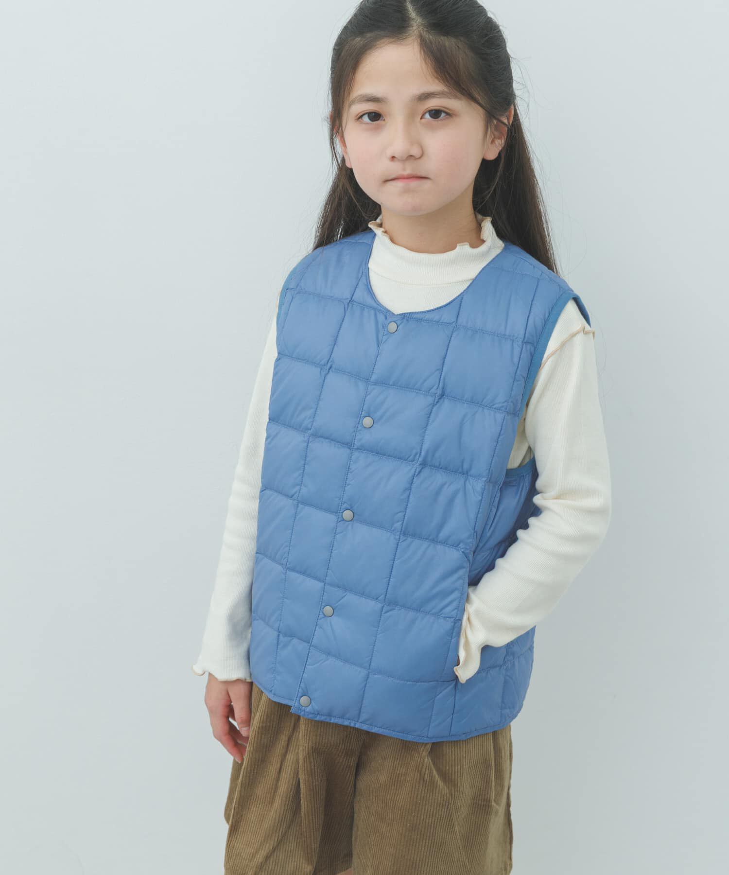 URBAN RESEARCH DOORS「TAION　CREWNECK BUTTON DOWN VEST(KIDS)」|その他|ライトブルー