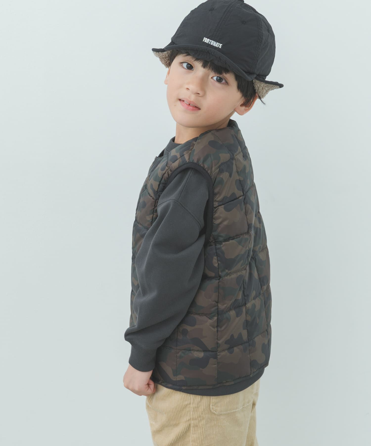 URBAN RESEARCH DOORS「TAION　CREWNECK BUTTON DOWN VEST(KIDS)」|その他|