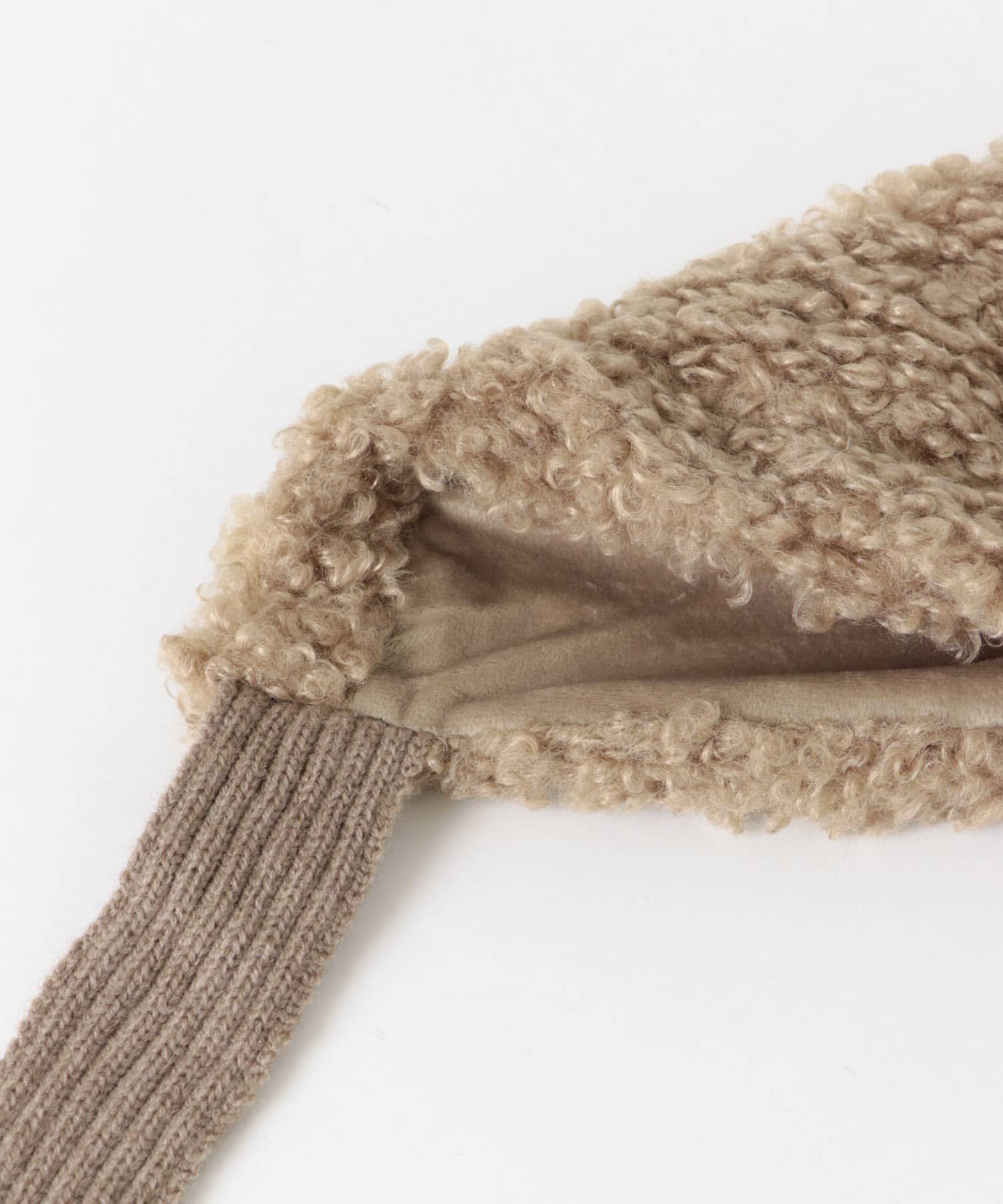 SMELLY「ループボアボンネット」|ニット帽|