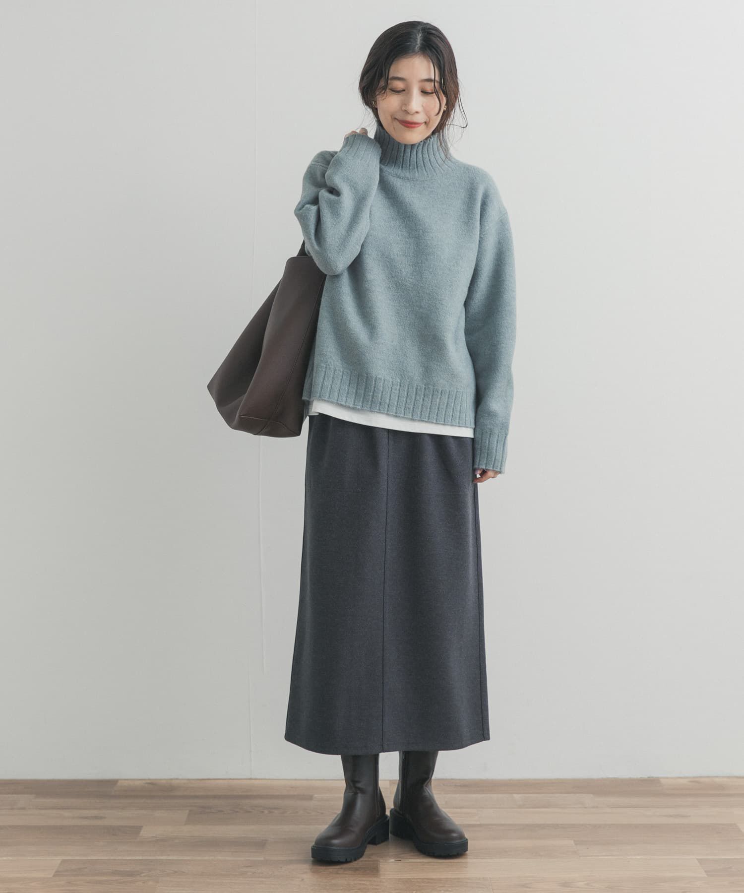 URBAN RESEARCH DOORS「『UR TECH』ニットメルトンスカート」|スカート|