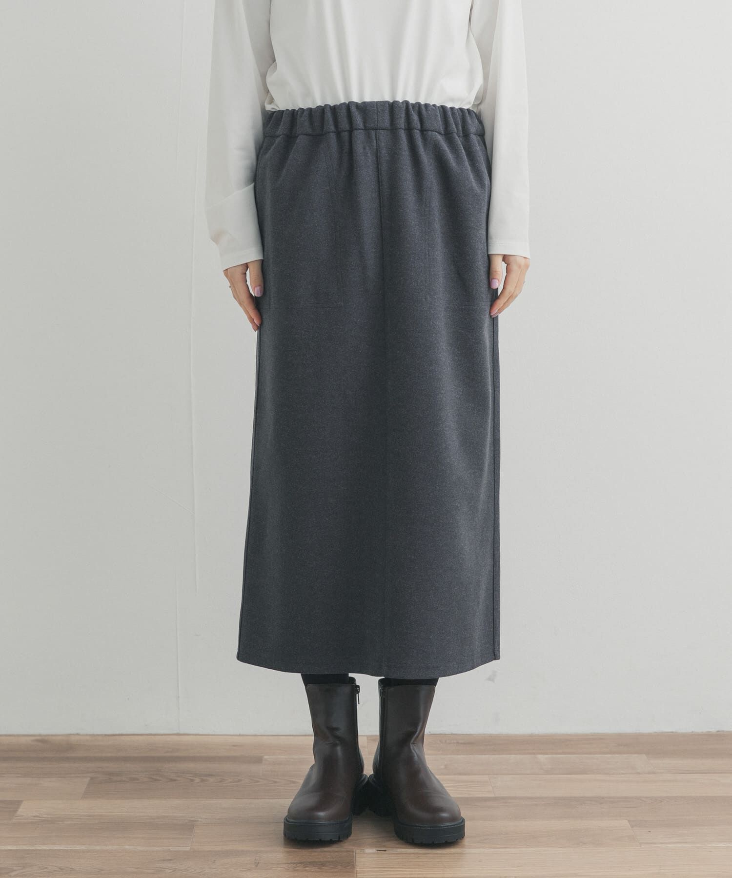 URBAN RESEARCH DOORS「『UR TECH』ニットメルトンスカート」|スカート|