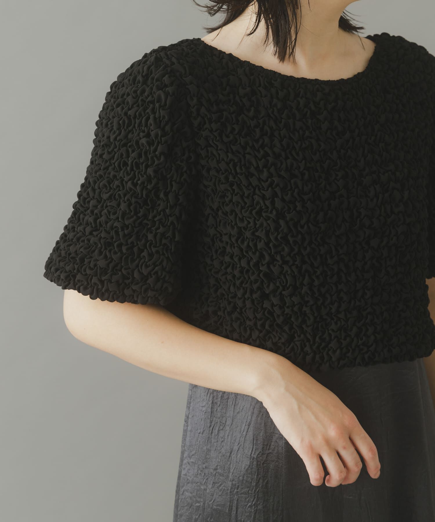 URBAN RESEARCH ROSSO「kaene　シャーリングシフォンブラウスセットドレス」|ワンピース|