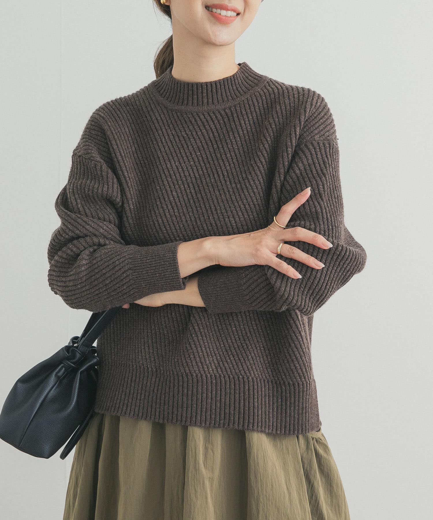 URBAN RESEARCH DOORS「ツイル編みKNIT」|ニット・セーター|ブラウン