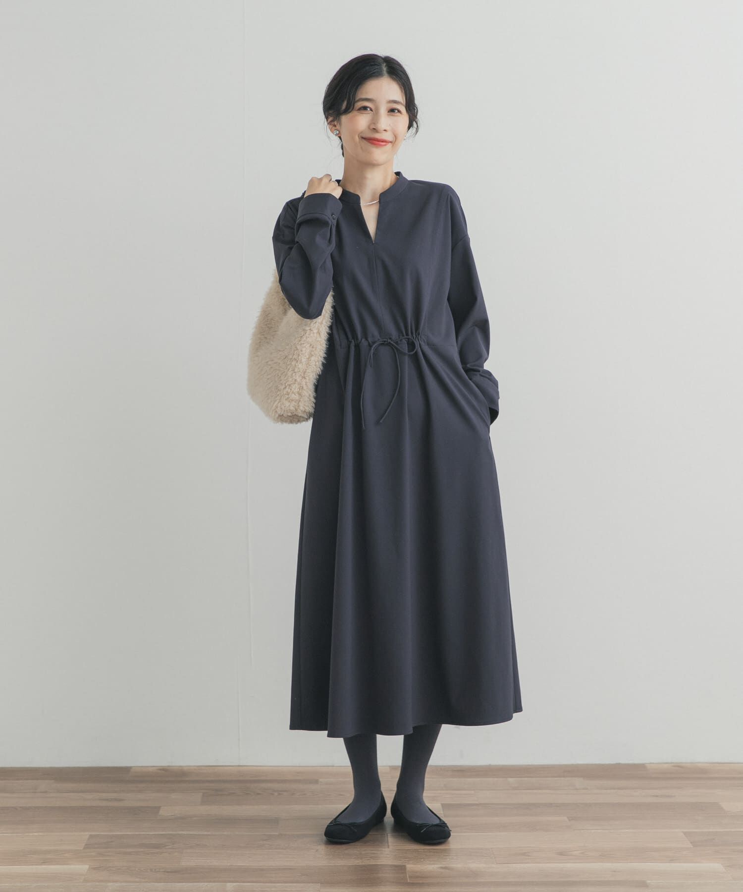 URBAN RESEARCH DOORS「ドロストリボンフレアワンピース」|ワンピース|