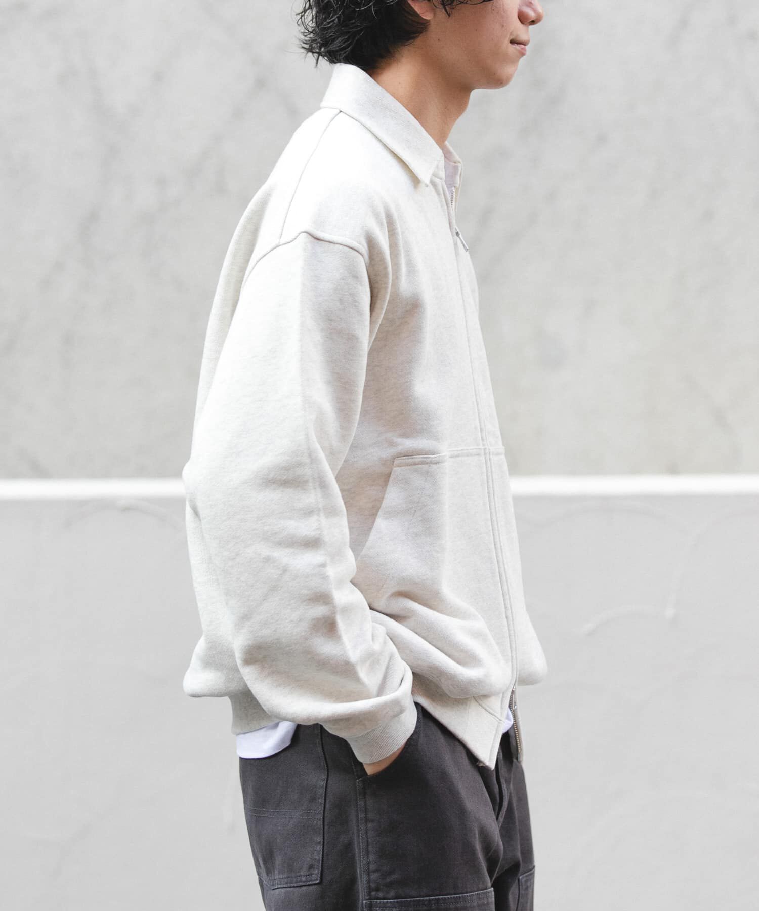 URBAN RESEARCH DOORS「FORK&SPOON　ジップスウェットカーディガン」|カーディガン|