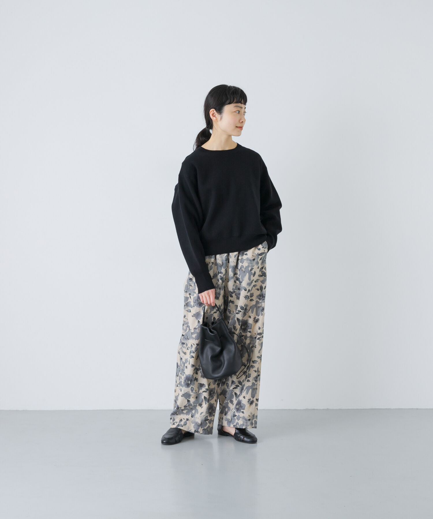 かぐれ「コットンカシミヤスムースプルオーバー」|ニット・セーター|