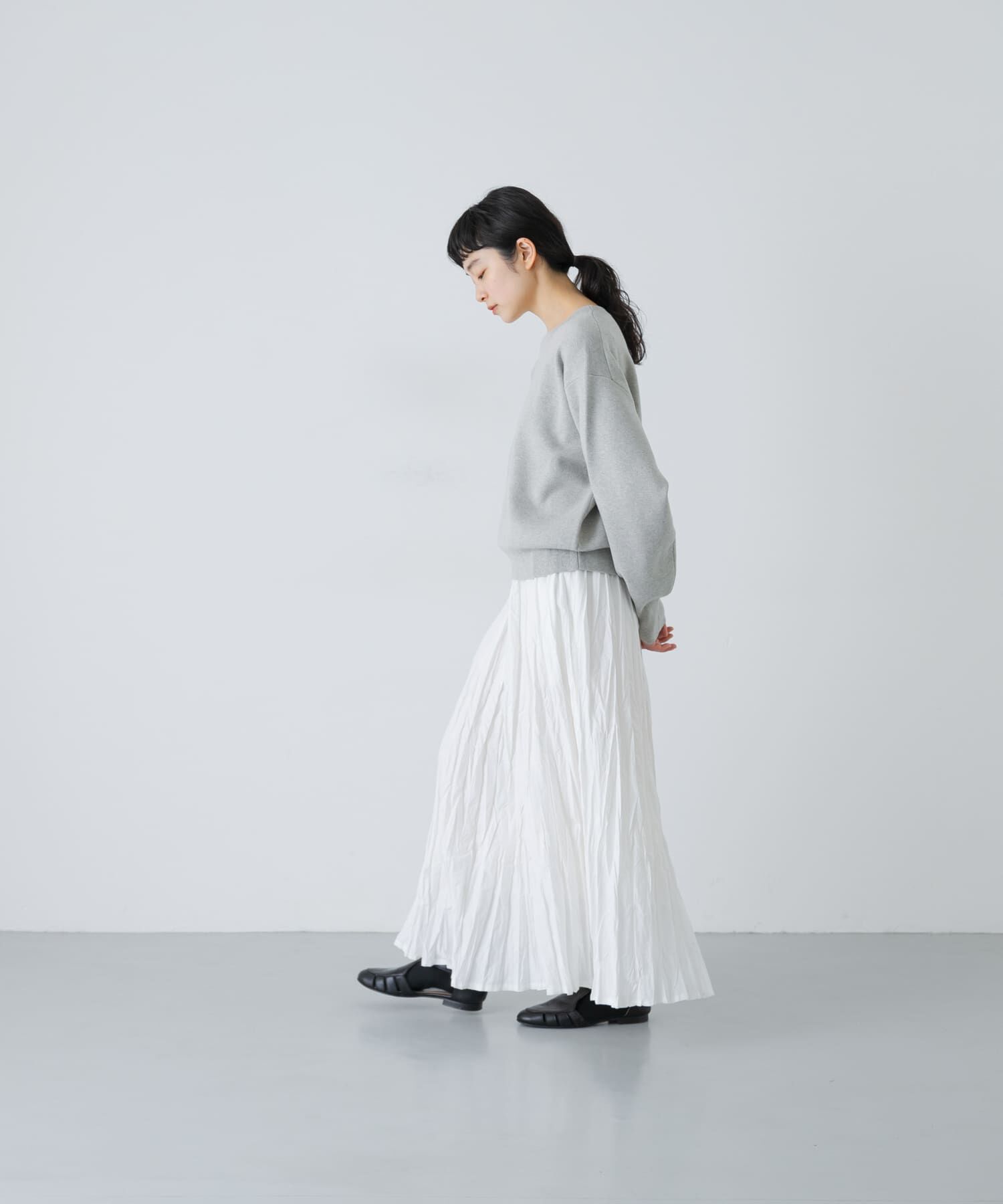 かぐれ「コットンカシミヤスムースプルオーバー」|ニット・セーター|