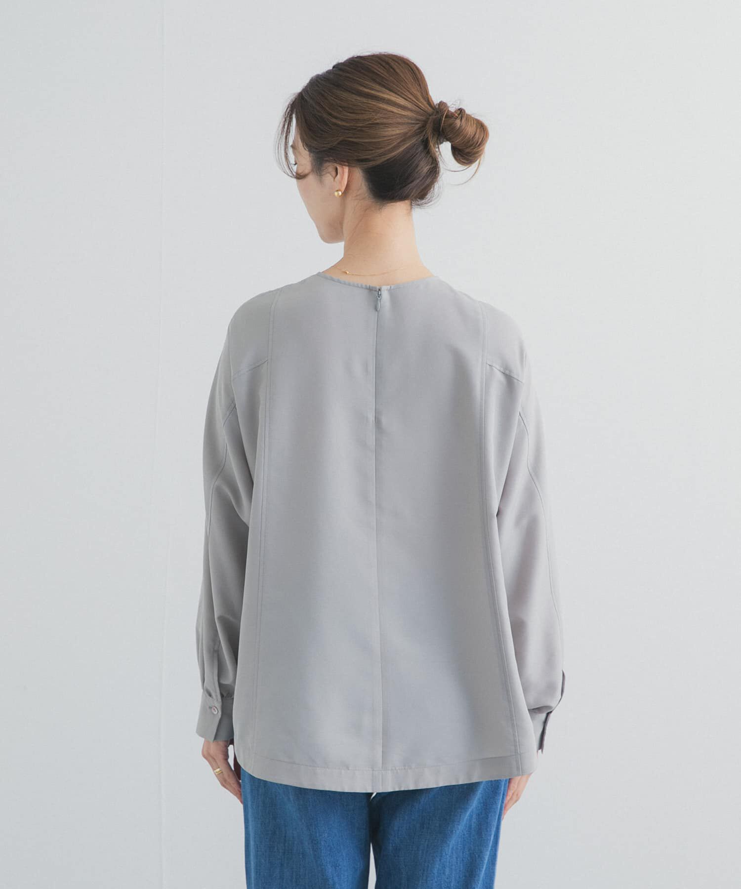 URBAN RESEARCH DOORS「タックフレアペプラムブラウス」|シャツ・ブラウス|