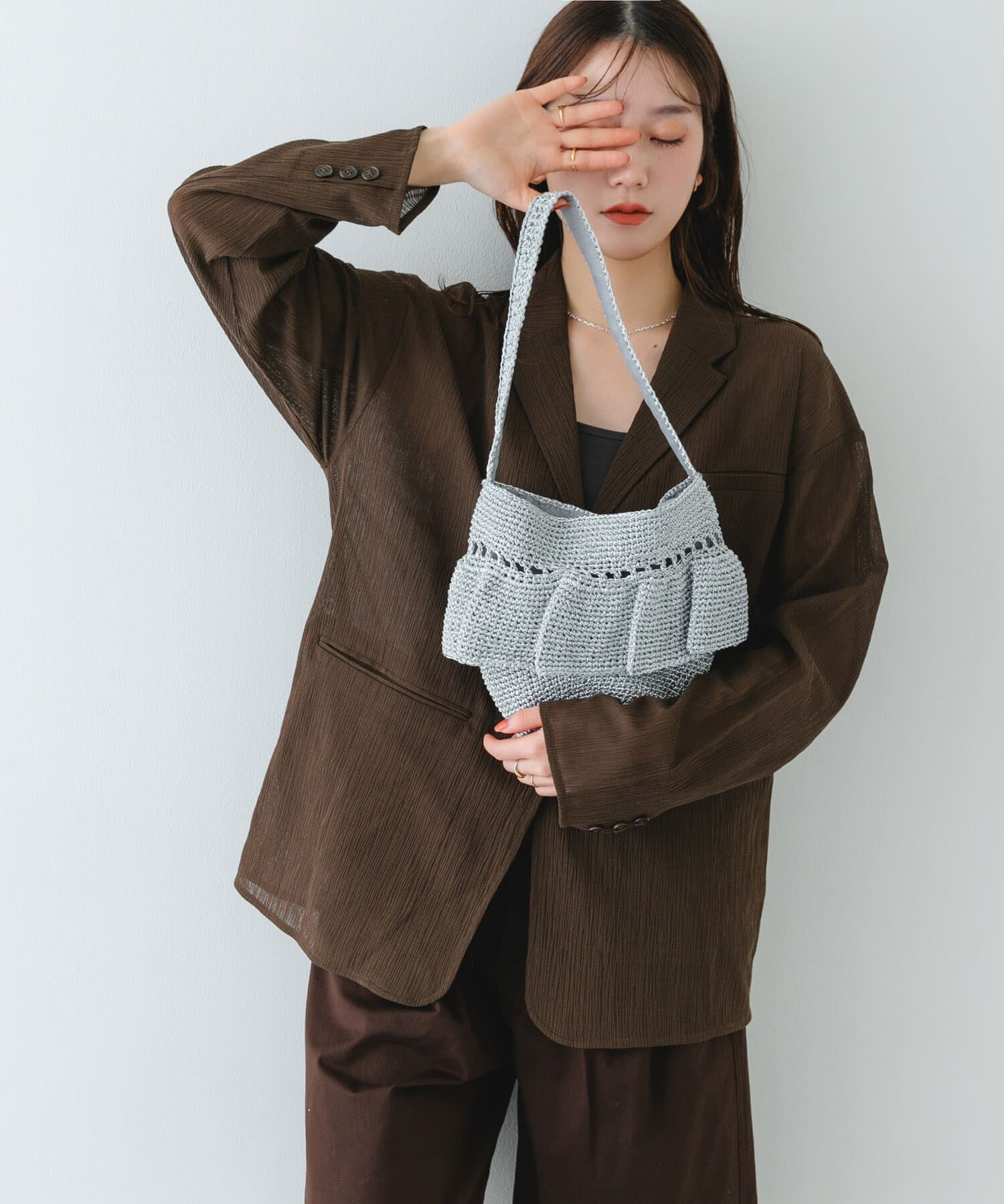 RODE SKO「ワンハンドルフリルラメバッグ」|ショルダー・メッセンジャー|