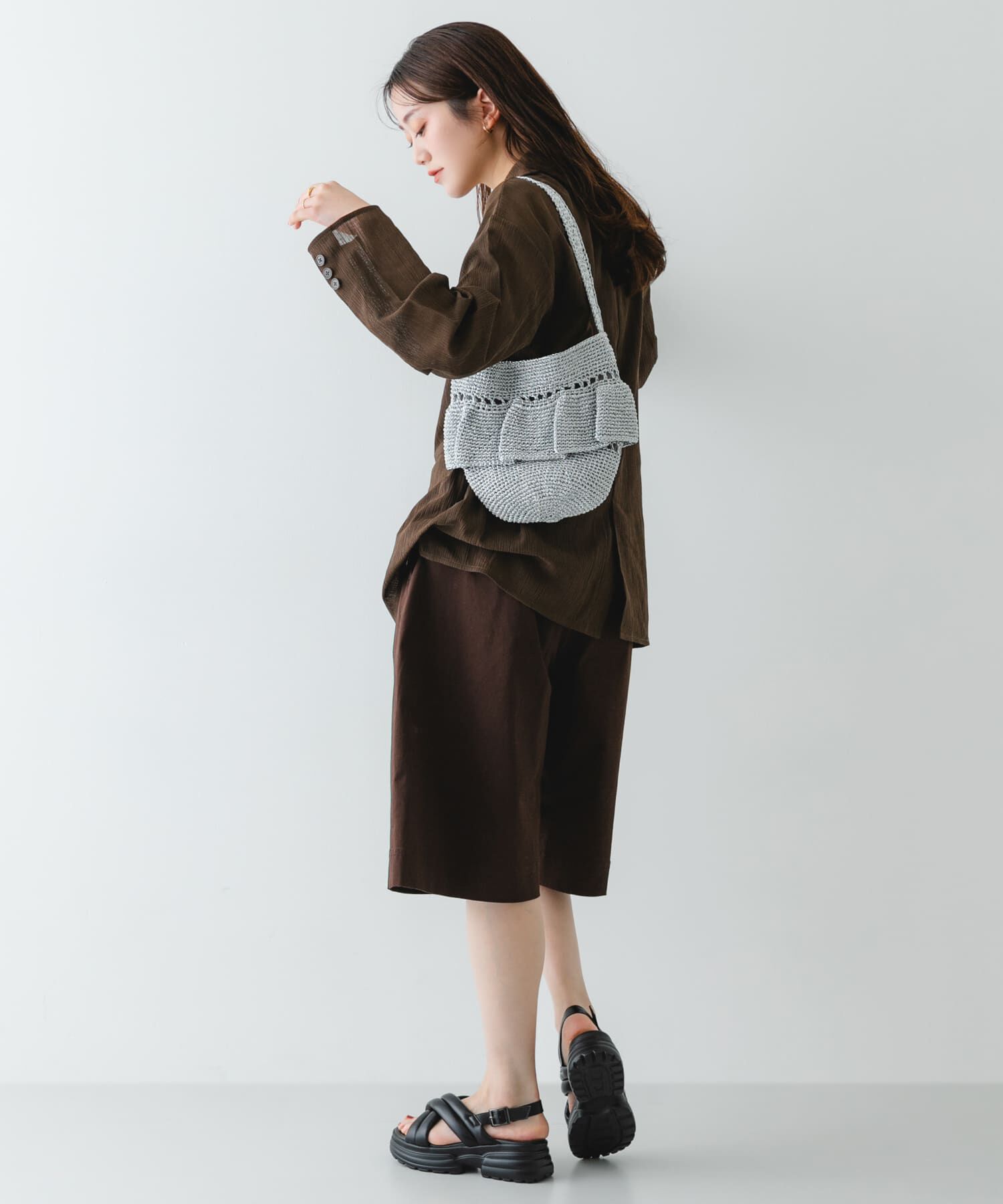 RODE SKO「ワンハンドルフリルラメバッグ」|ショルダー・メッセンジャー|