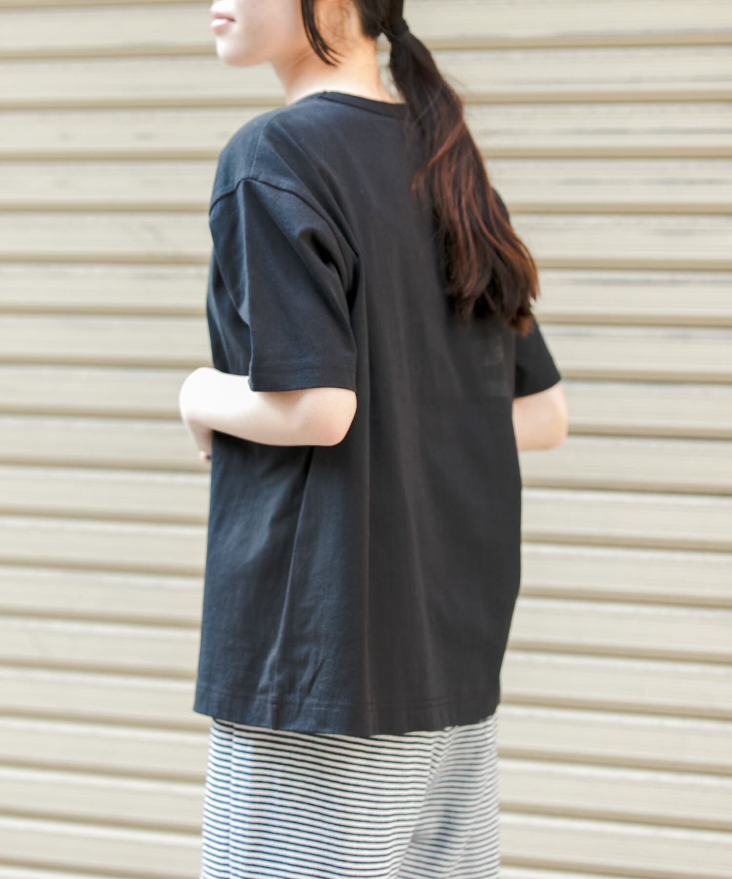 URBAN RESEARCH DOORS「FORK&SPOON　フロッキーロゴショートスリーブTシャツ」|Tシャツ・カットソー|