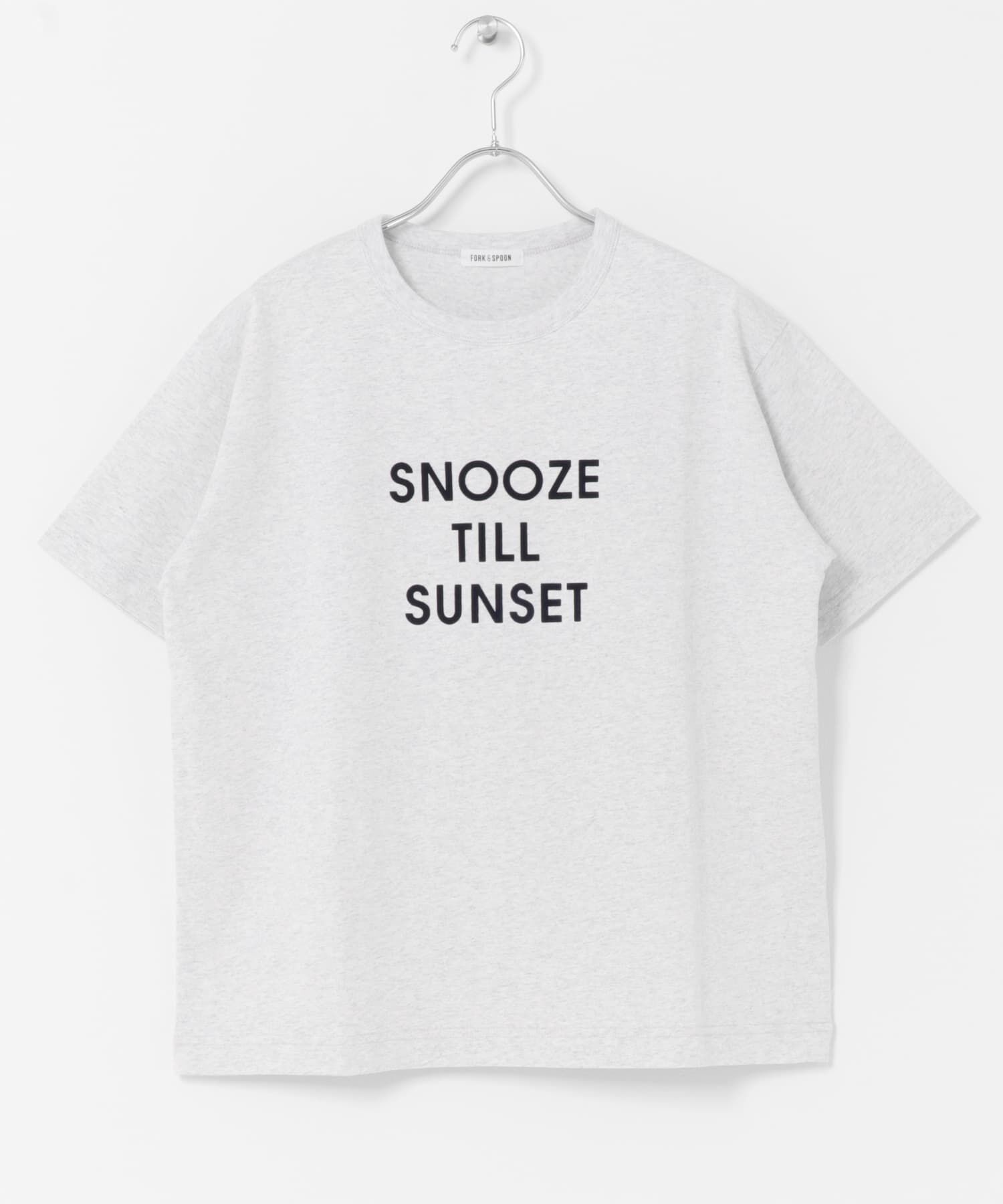 URBAN RESEARCH DOORS「FORK&SPOON　フロッキーロゴショートスリーブTシャツ」|Tシャツ・カットソー|