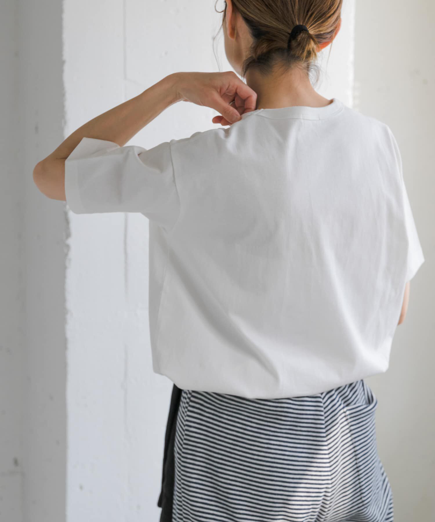 URBAN RESEARCH DOORS「FORK&SPOON　フロッキーロゴショートスリーブTシャツ」|Tシャツ・カットソー|