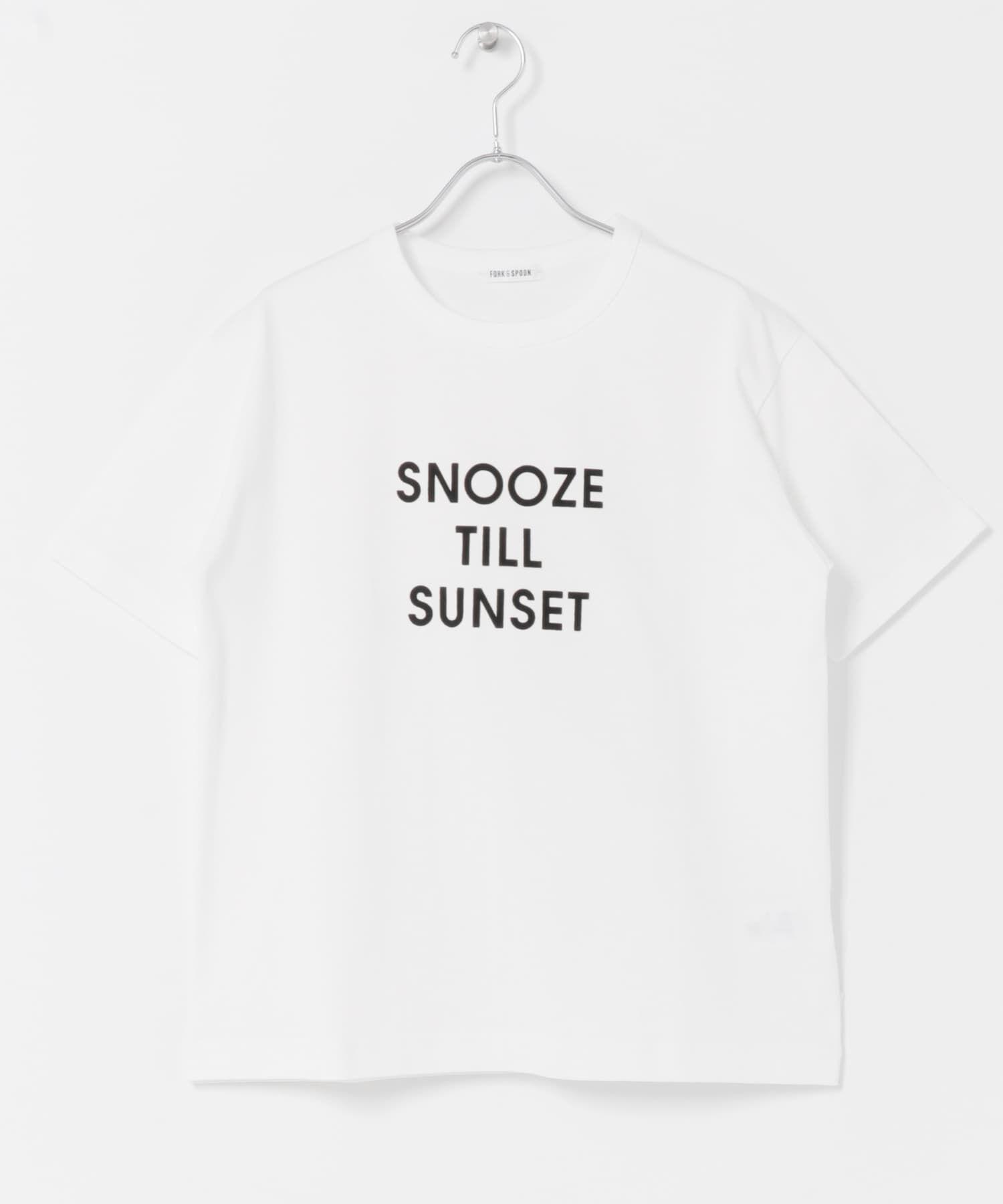 URBAN RESEARCH DOORS「FORK&SPOON　フロッキーロゴショートスリーブTシャツ」|Tシャツ・カットソー|