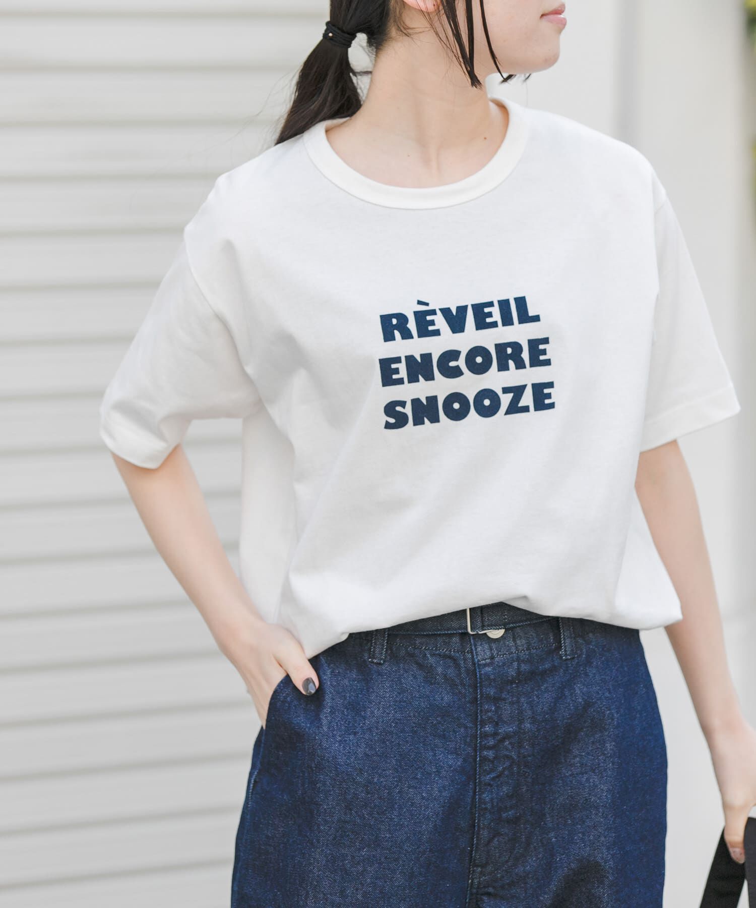 URBAN RESEARCH DOORS「FORK&SPOON　フロッキーロゴショートスリーブTシャツ」|Tシャツ・カットソー|