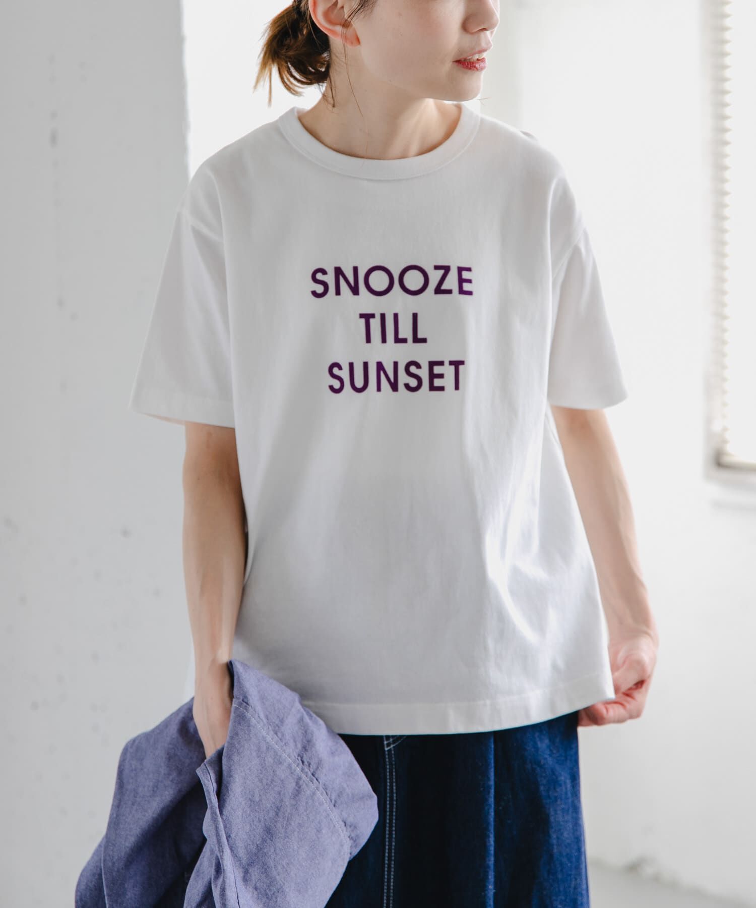 URBAN RESEARCH DOORS「FORK&SPOON　フロッキーロゴショートスリーブTシャツ」|Tシャツ・カットソー|