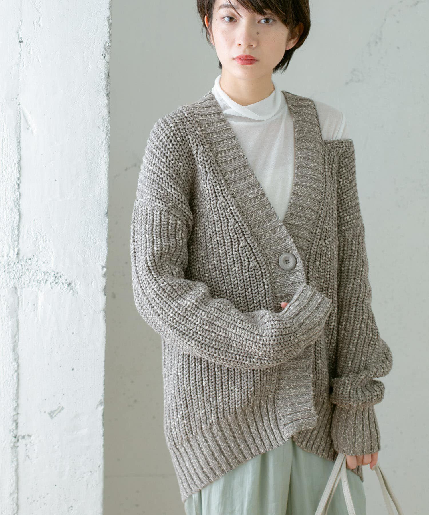  「ショルダースリットBIGカーディガン」|カーディガン|