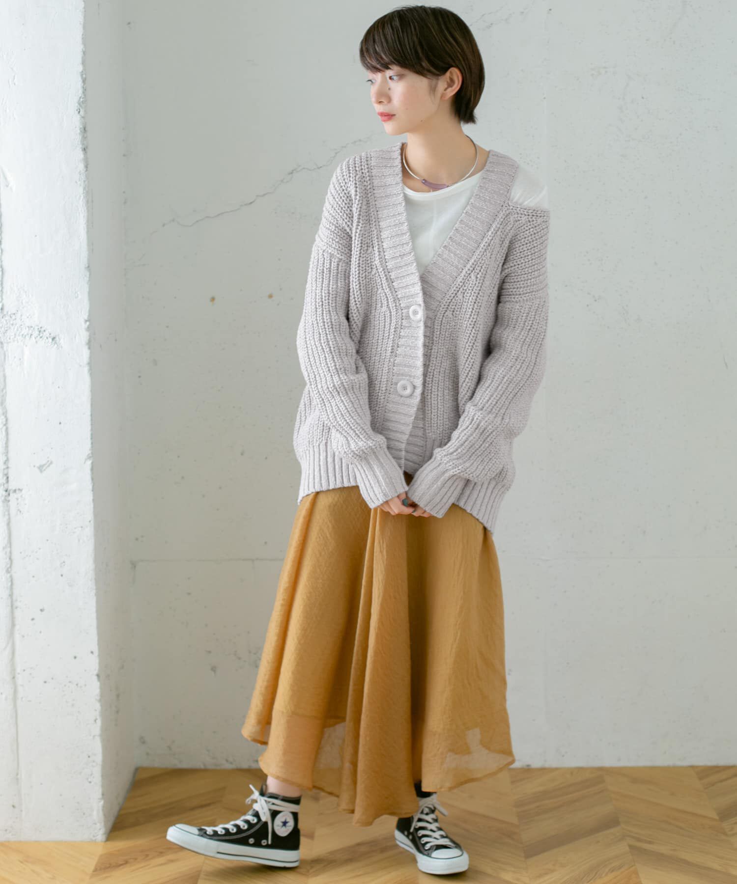  「ショルダースリットBIGカーディガン」|カーディガン|