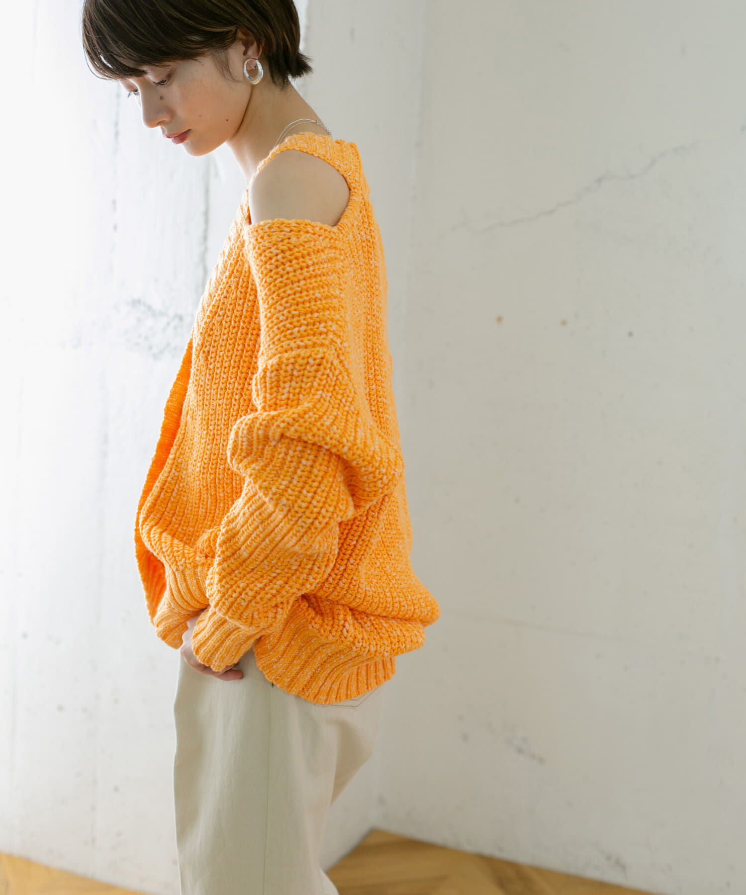  「ショルダースリットBIGカーディガン」|カーディガン|