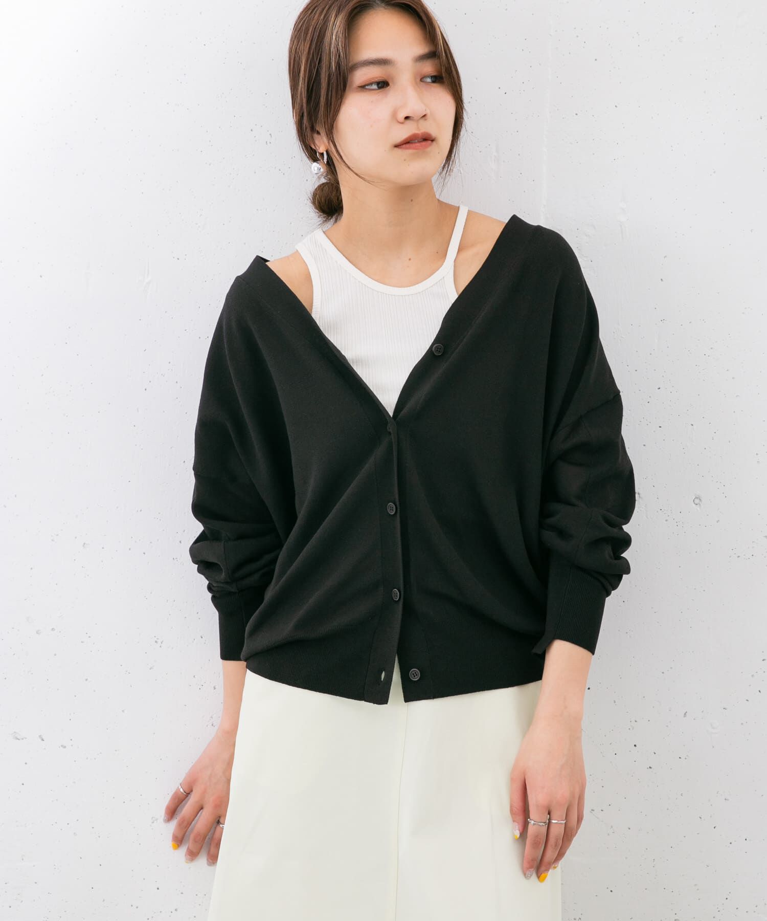  「アシメネックタンクトップ」|タンクトップ|