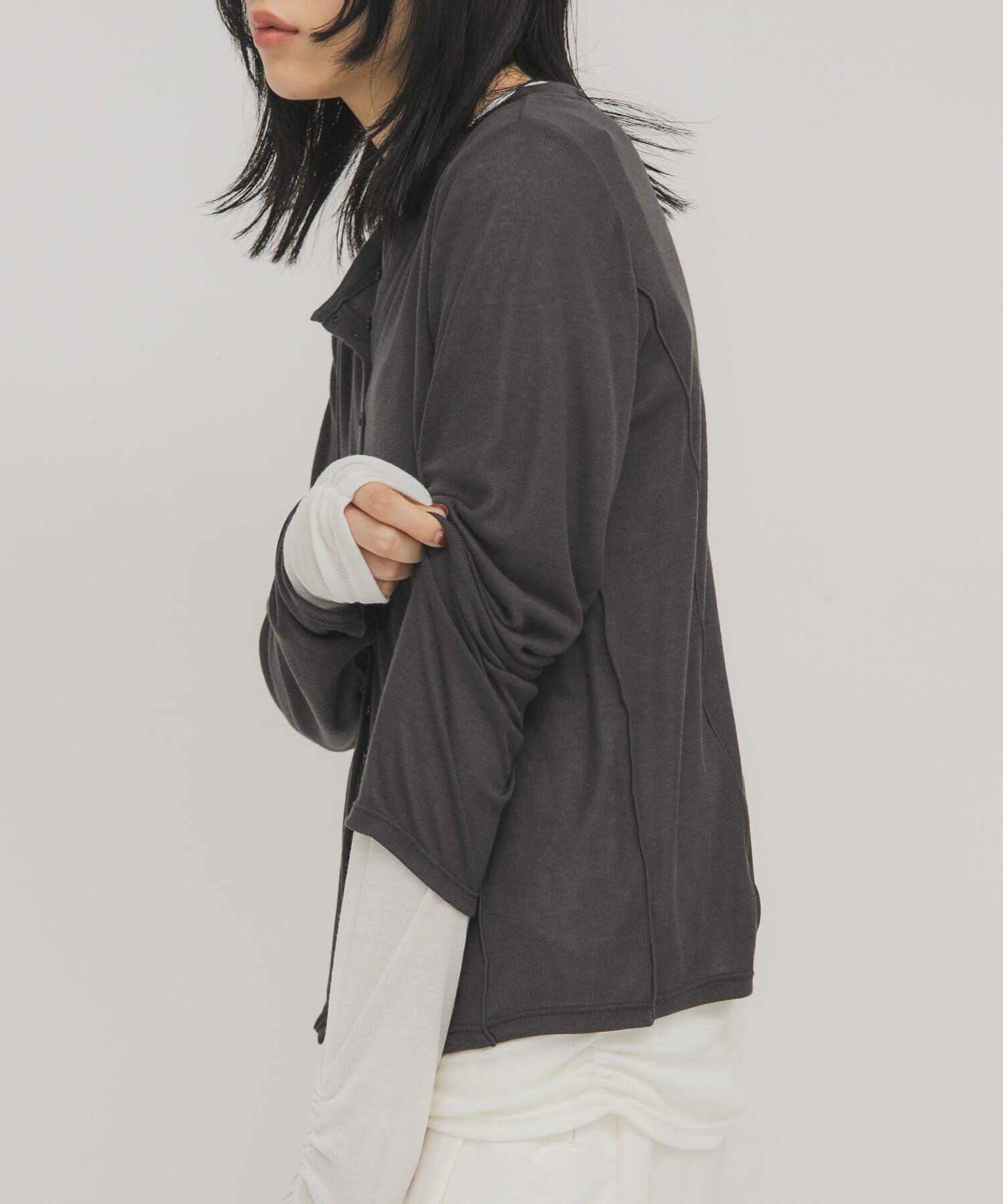  「バイカラーレイヤードカットソー」|Tシャツ・カットソー|