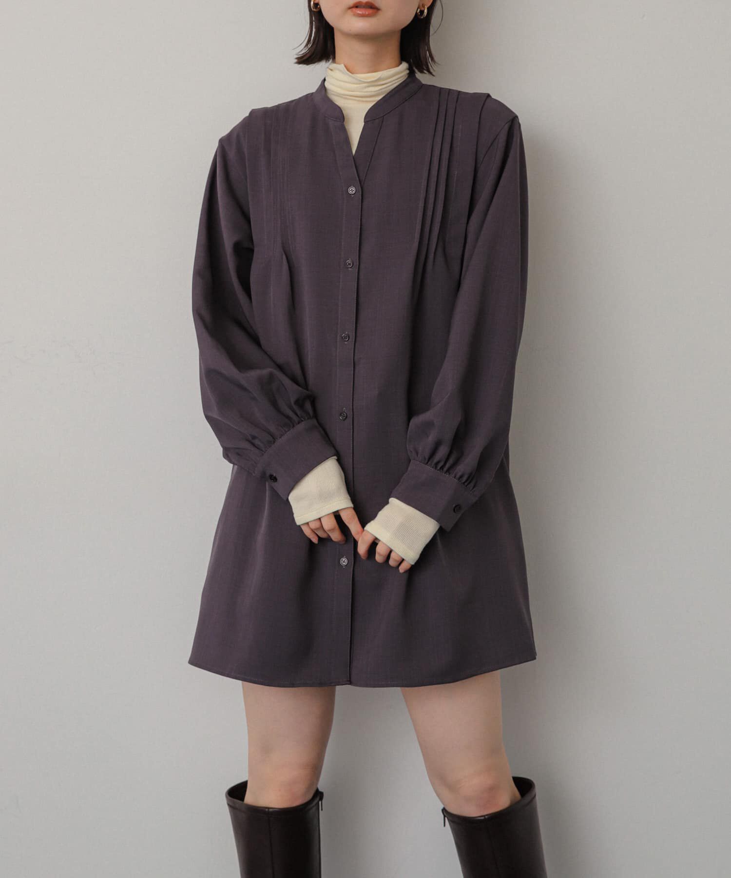 SENSE OF PLACE by URBAN RESEARCH「『Shortサイズあり』タックシャツワンピース」|ワンピース|