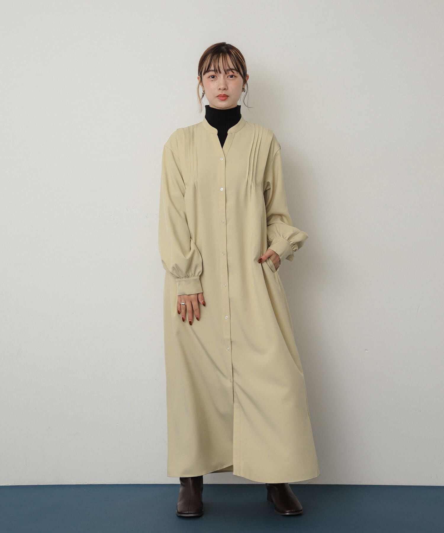 SENSE OF PLACE by URBAN RESEARCH「『Shortサイズあり』タックシャツワンピース」|ワンピース|