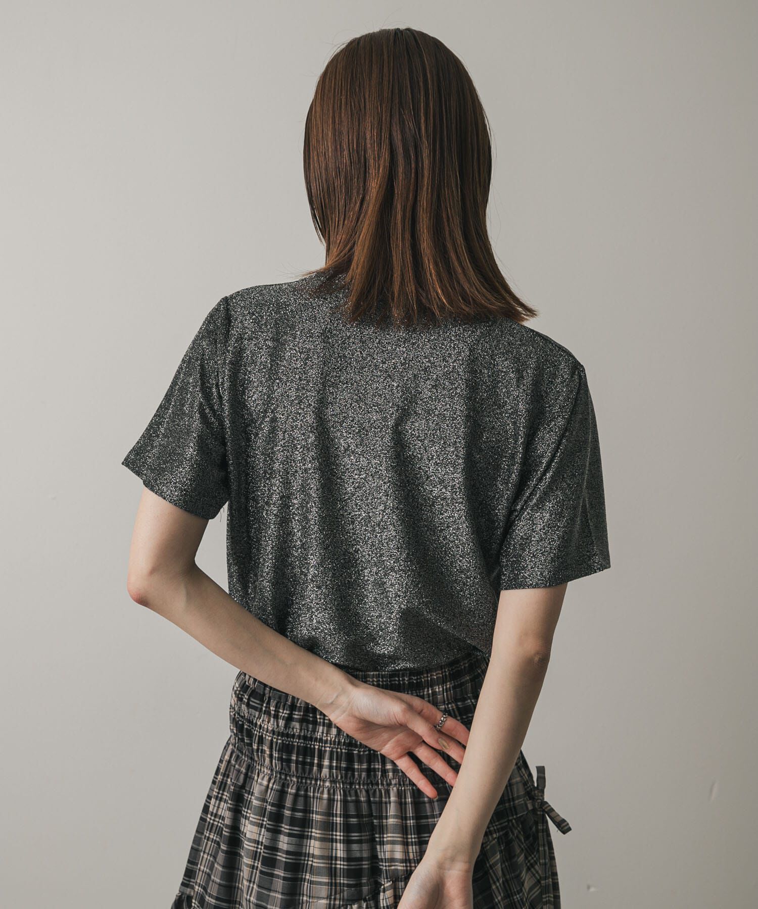 SENSE OF PLACE by URBAN RESEARCH「クルーネックラメTシャツ(半袖)」|Tシャツ・カットソー|
