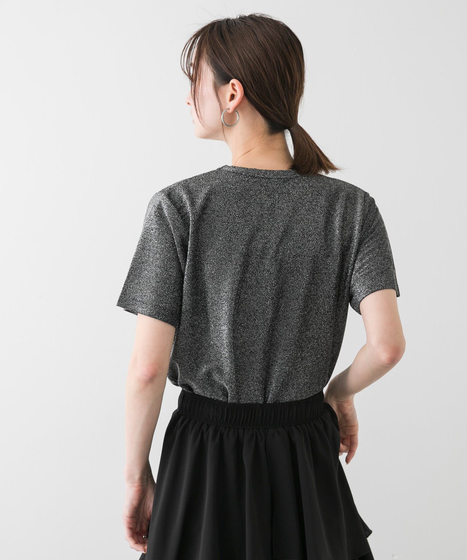 SENSE OF PLACE by URBAN RESEARCH「クルーネックラメTシャツ(半袖)」|Tシャツ・カットソー|