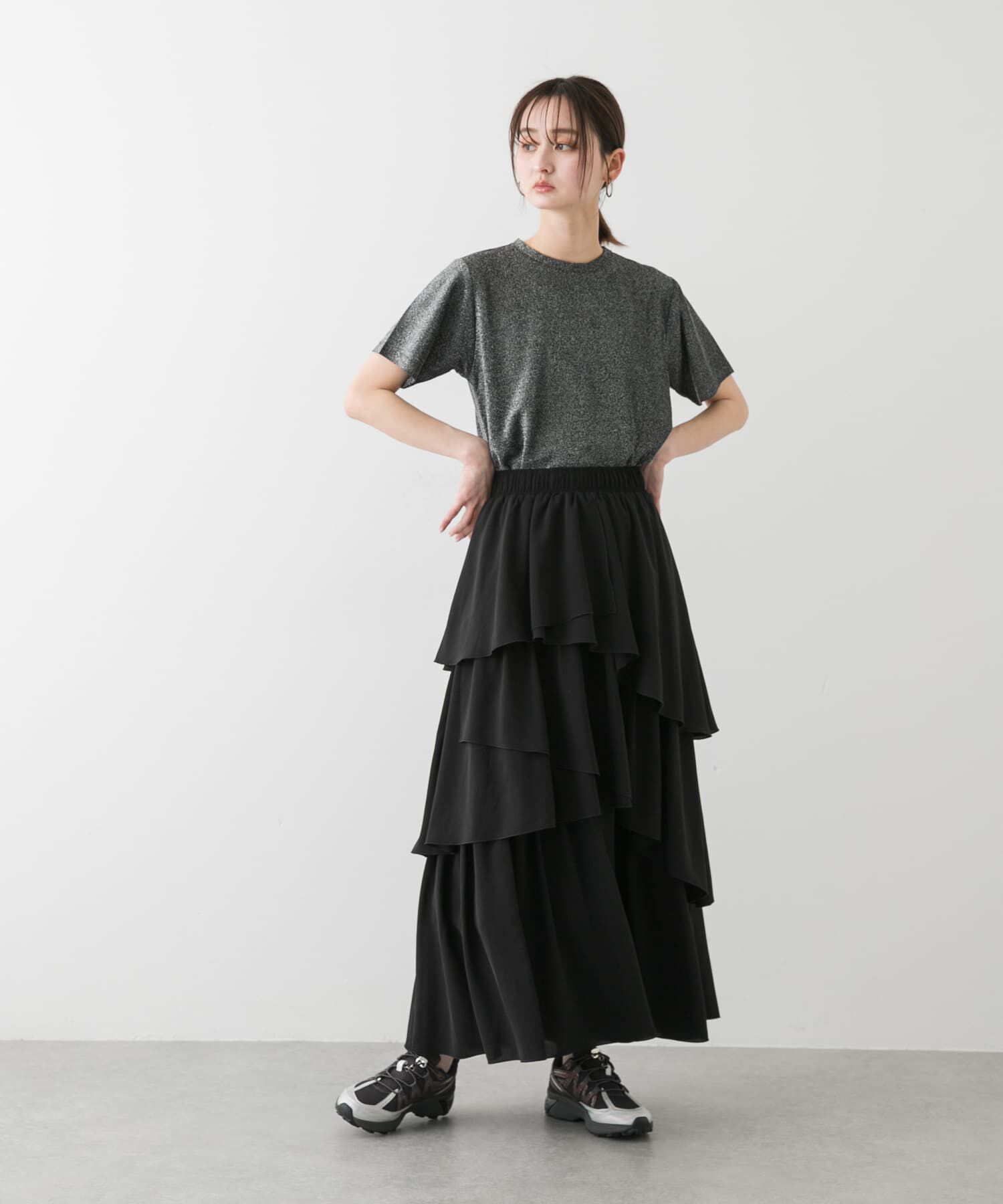 SENSE OF PLACE by URBAN RESEARCH「クルーネックラメTシャツ(半袖)」|Tシャツ・カットソー|