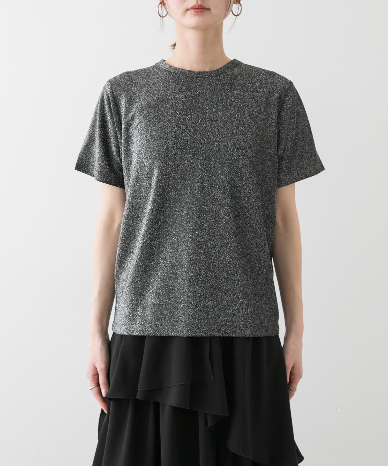 SENSE OF PLACE by URBAN RESEARCH「クルーネックラメTシャツ(半袖)」|Tシャツ・カットソー|