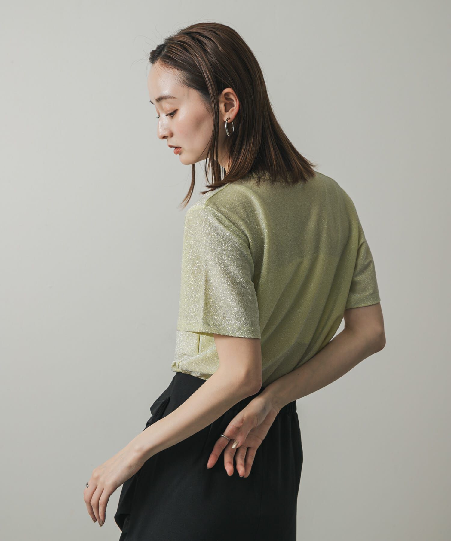 SENSE OF PLACE by URBAN RESEARCH「クルーネックラメTシャツ(半袖)」|Tシャツ・カットソー|