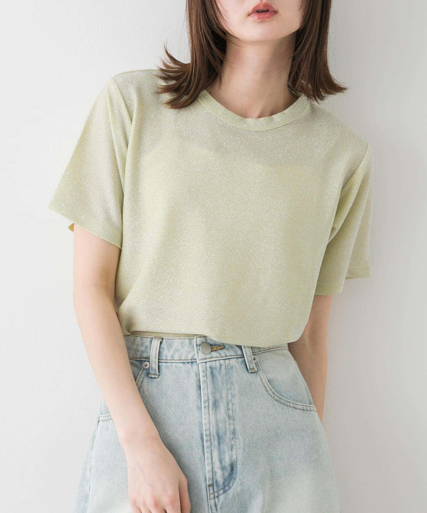 SENSE OF PLACE by URBAN RESEARCH「クルーネックラメTシャツ(半袖)」|Tシャツ・カットソー|