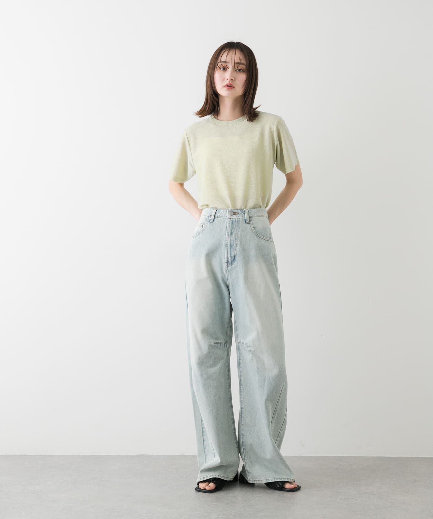 SENSE OF PLACE by URBAN RESEARCH「クルーネックラメTシャツ(半袖)」|Tシャツ・カットソー|