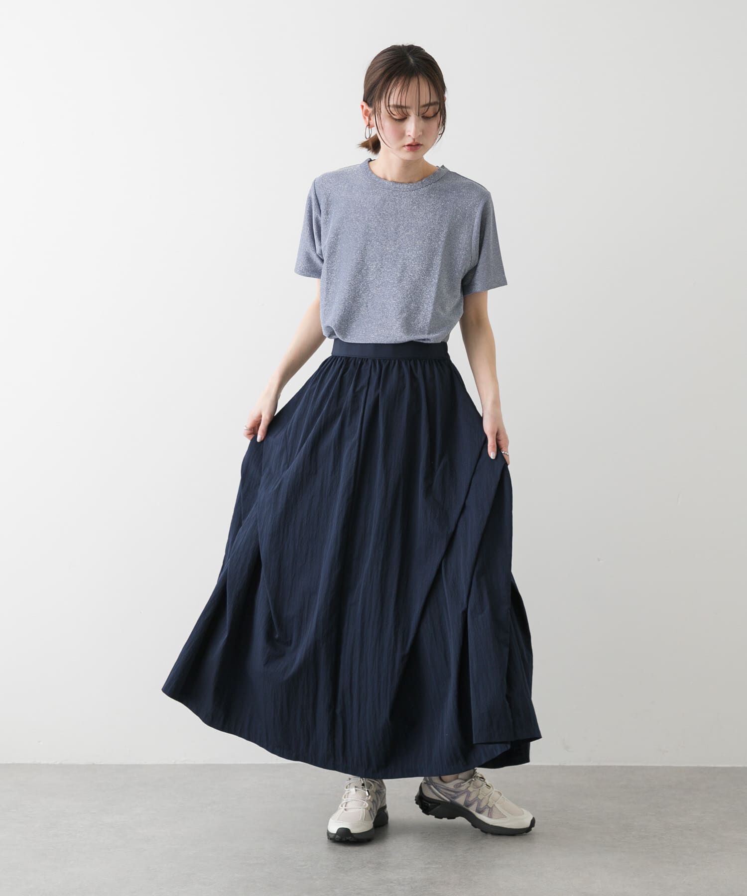 SENSE OF PLACE by URBAN RESEARCH「クルーネックラメTシャツ(半袖)」|Tシャツ・カットソー|