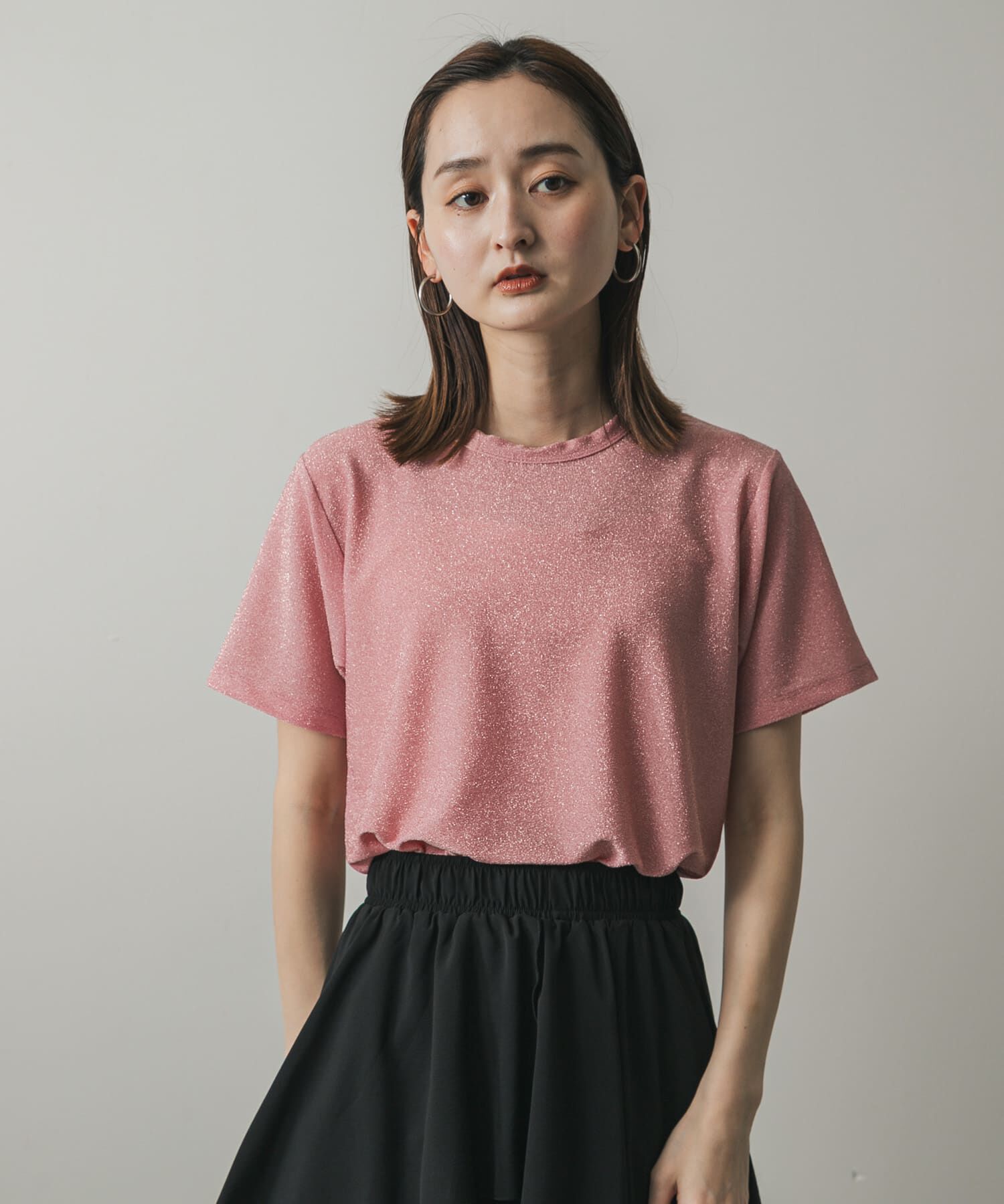 SENSE OF PLACE by URBAN RESEARCH「クルーネックラメTシャツ(半袖)」|Tシャツ・カットソー|