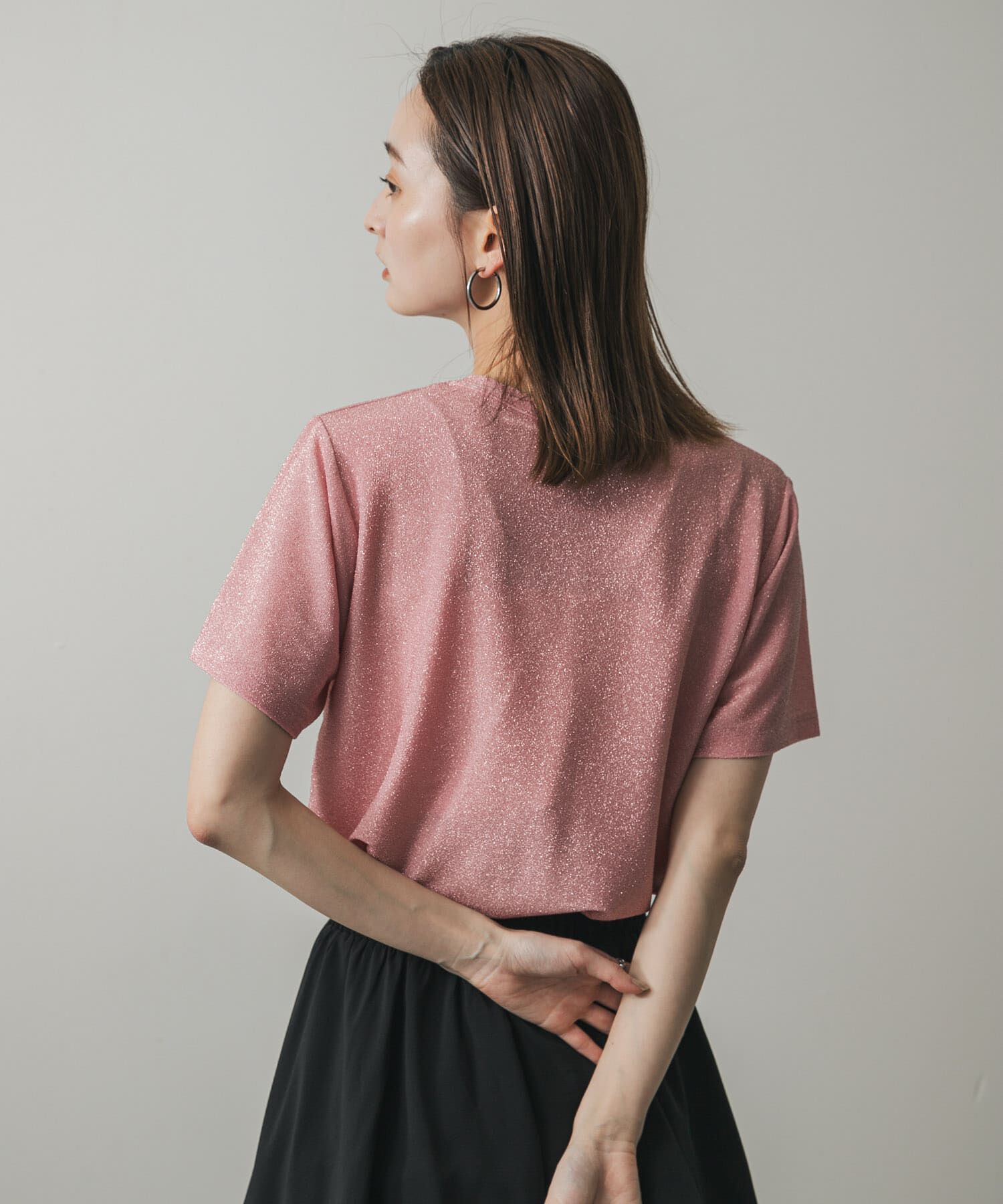 SENSE OF PLACE by URBAN RESEARCH「クルーネックラメTシャツ(半袖)」|Tシャツ・カットソー|